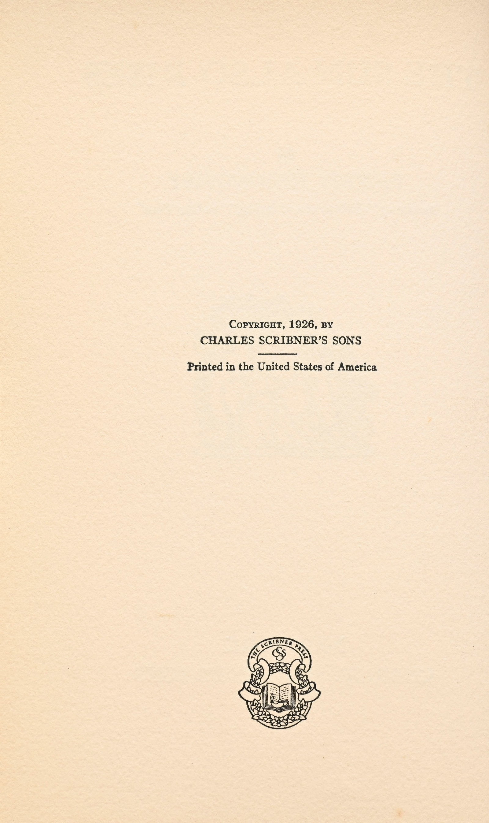 HEMINGWAY (Ernest). The Sun Also Rises. New York, Charles Scribner’s Sons, 1926. In-8° re - 2