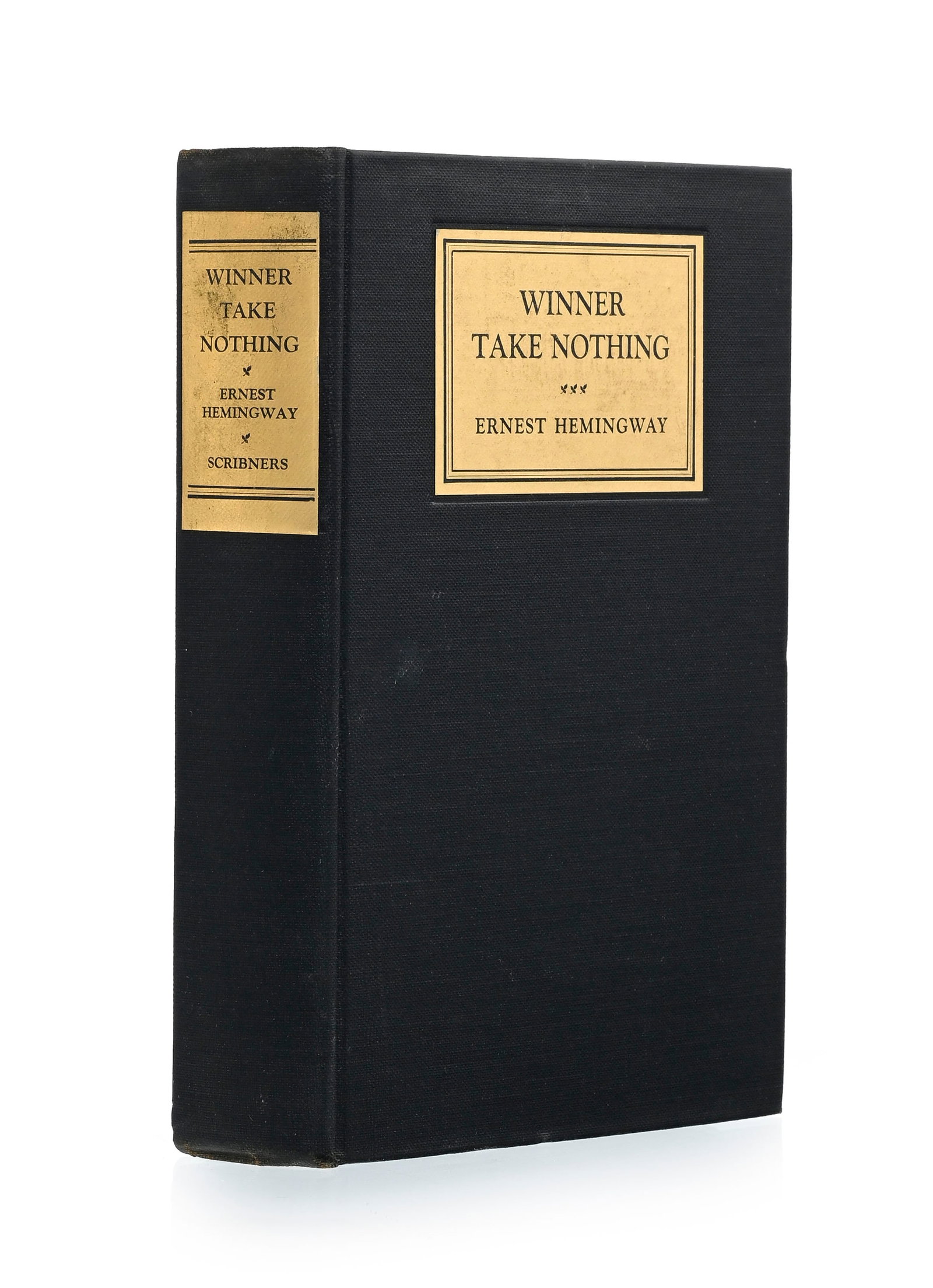 HEMINGWAY (Ernest). Winner Take Nothing. New York, Charles Scribner’s Sons, 1933. In-8° r - 2