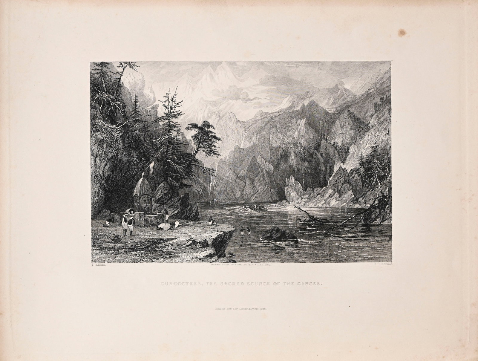 \[INDE\]. WHITE. Views in India, chiefly in the Himalayan mountains. London, Fischer 1838. In-folio  (1 of 4)