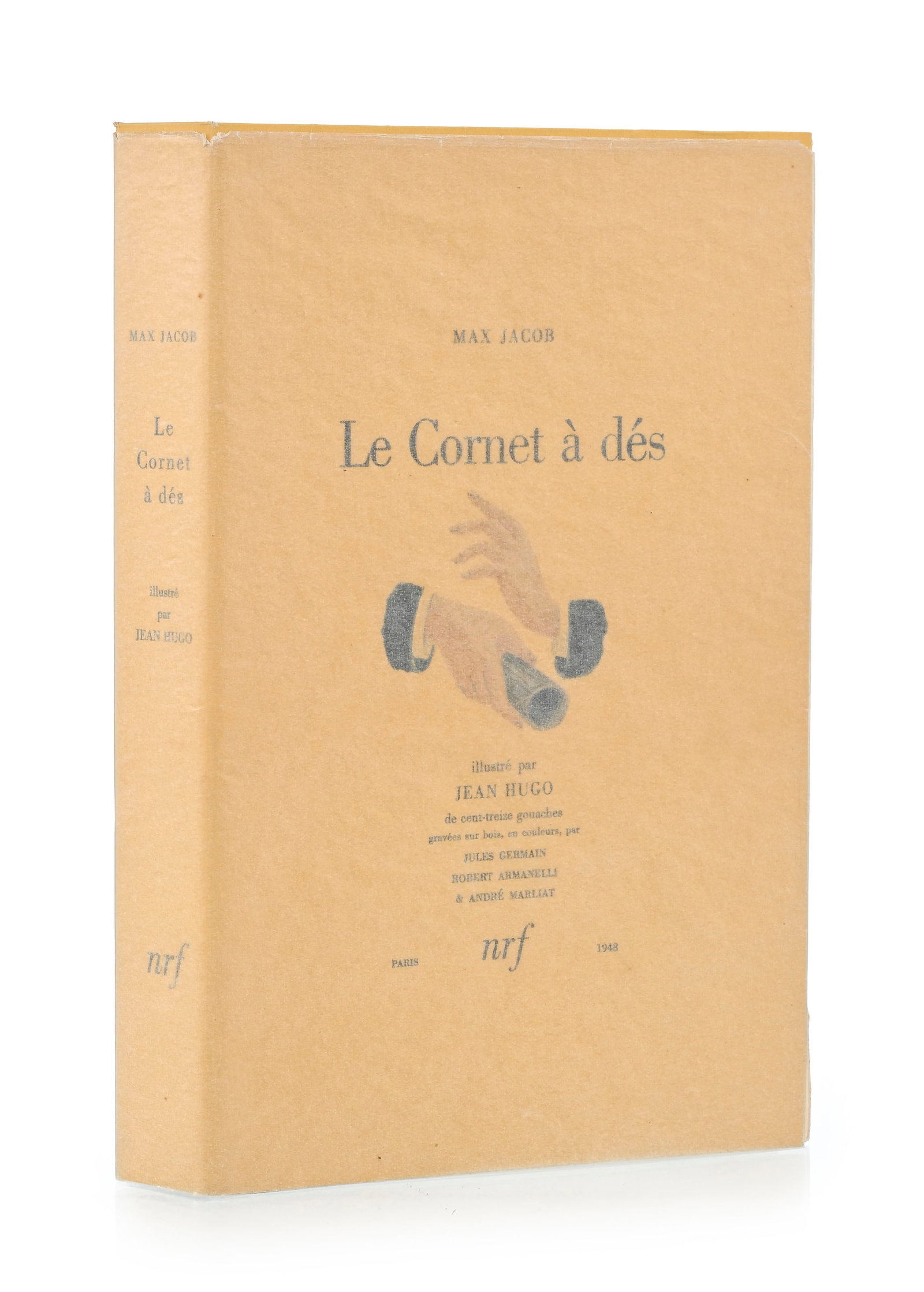 JACOB (Max). Le Cornet à dés. Paris, N.R.F., 1948. In-8°, broché, non rogné - 2