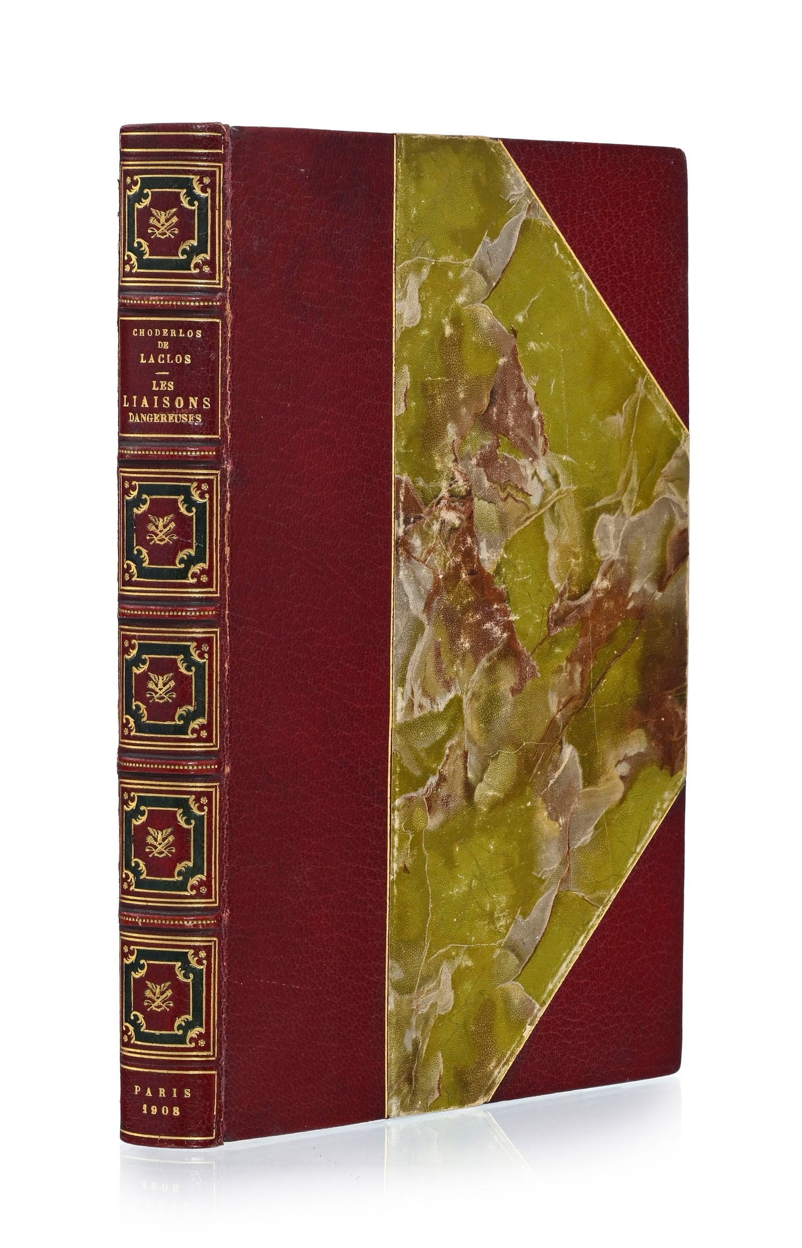 LACLOS (Pierre Choderlos de). Les Liaisons dangereuses. Paris, Librairie des Amateurs, A. et F. Ferr: LACLOS (Pierre Choderlos de). Les Liaisons dangereuses. Paris, Librairie des Amateurs, A. et F. Ferroud, 1908. In-8° relié demi-maroquin grenat à coins, dos orné,
