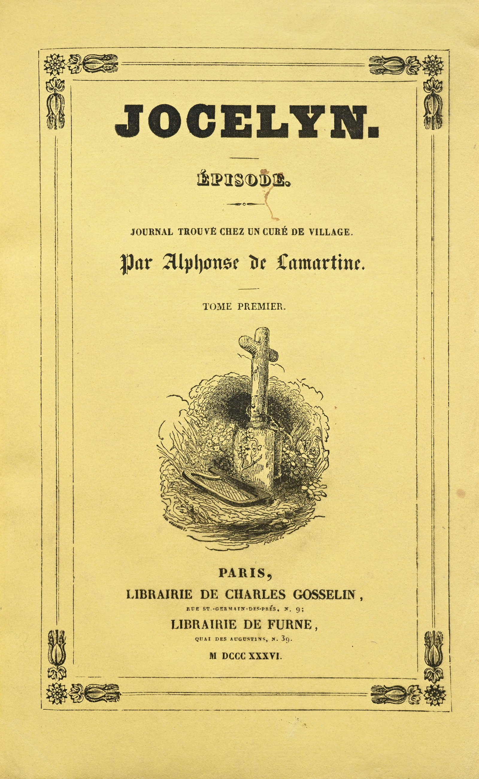LAMARTINE (Alphonse de). Jocelyn. Épisode. Journal trouvé chez un curé de village. Pa - 2