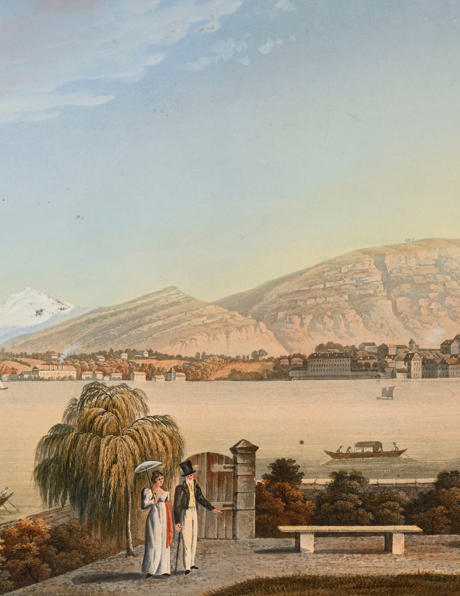 Johann Peter Lamy (1790-1840) , "Vue panoramique de Genève, prise depuis le Cercle de la cloche - 3