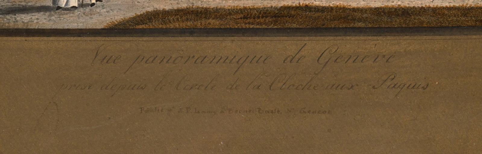 Johann Peter Lamy (1790-1840) , "Vue panoramique de Genève, prise depuis le Cercle de la cloche - 5