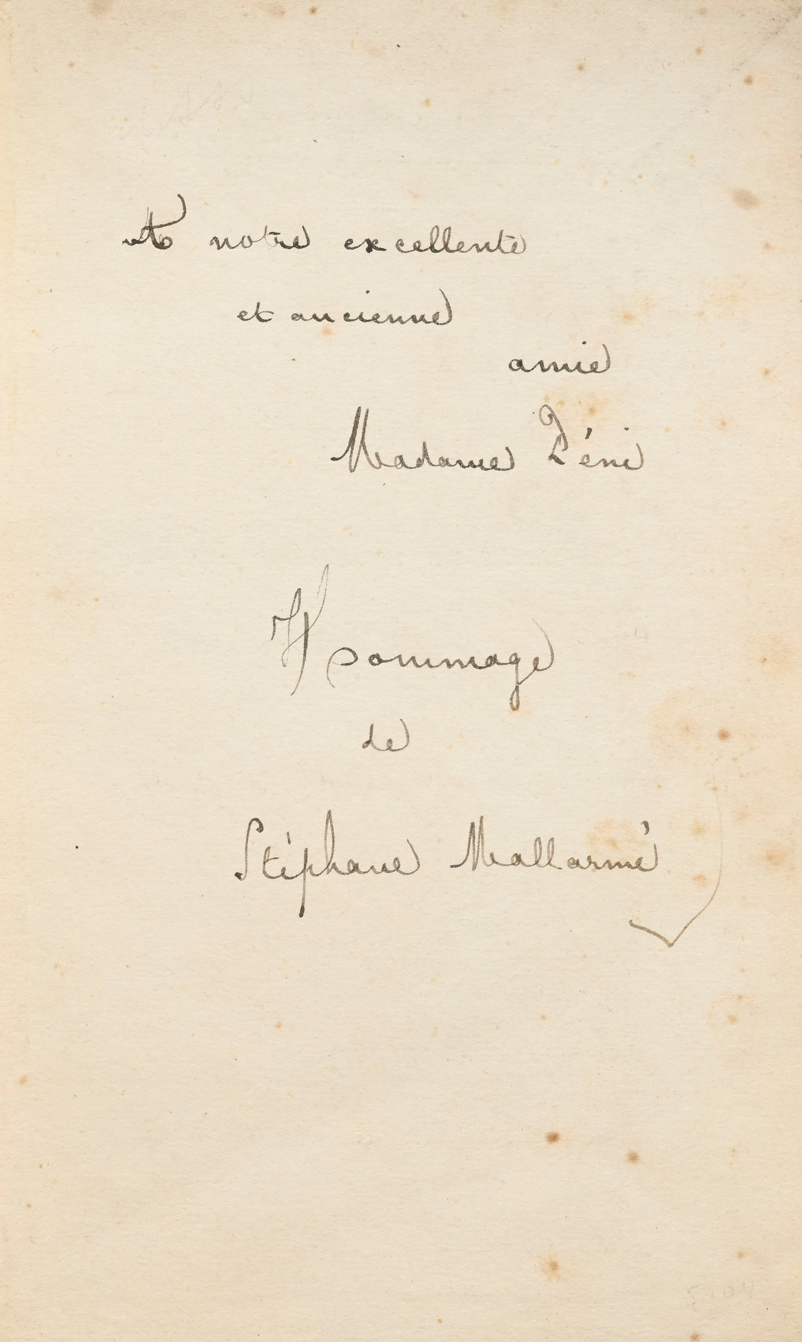 MALLARMÉ (Stéphane). Vers et prose, morceaux choisis. Paris, Perrin & Cie, 1893. Petit in- - 3