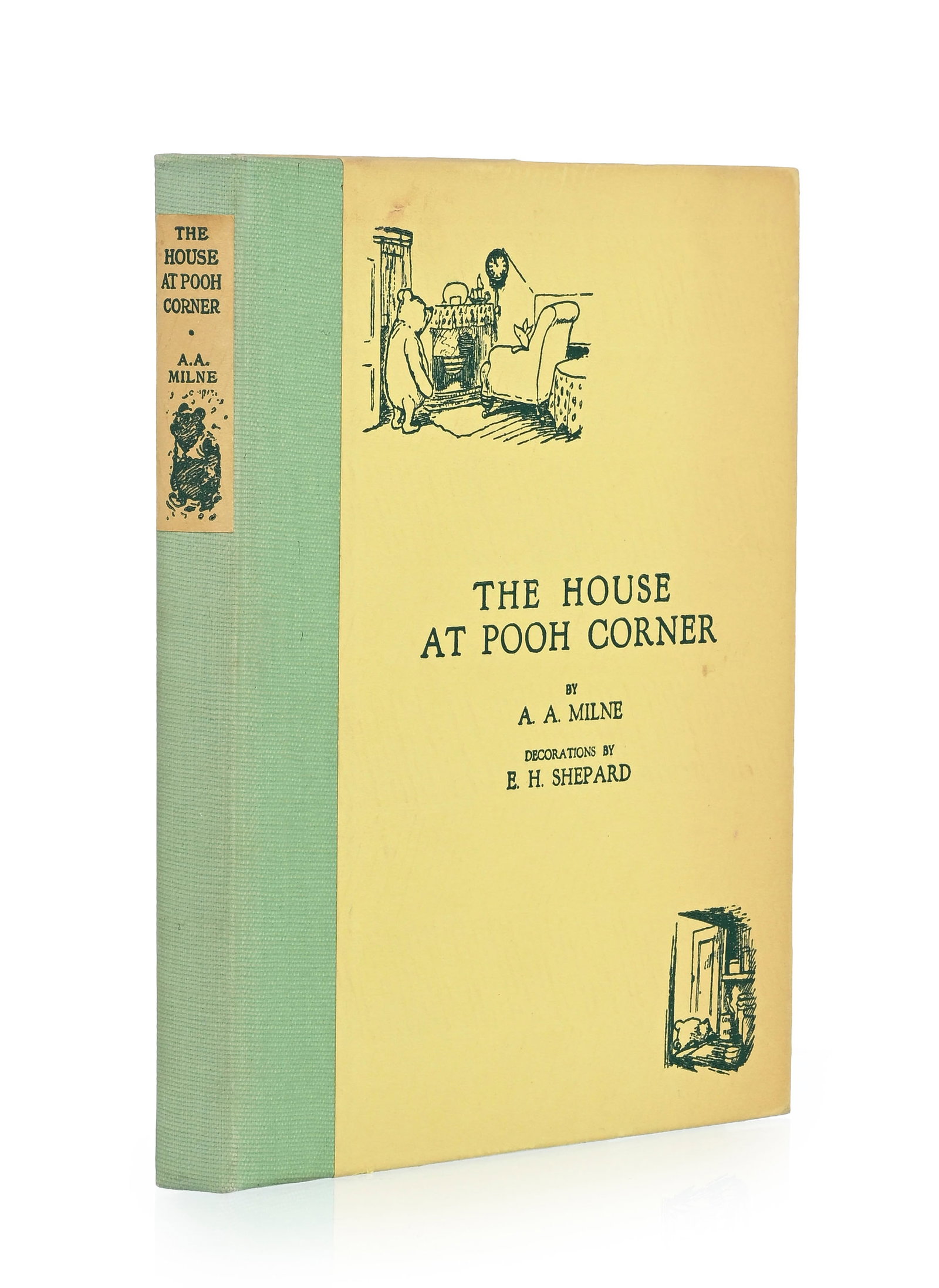 MILNE (A.A.) - SHEPARD (Ernest H.). The House at Pooh Corner. New York, E.P Dutton & Co., 1928. In-4 (1 of 4)