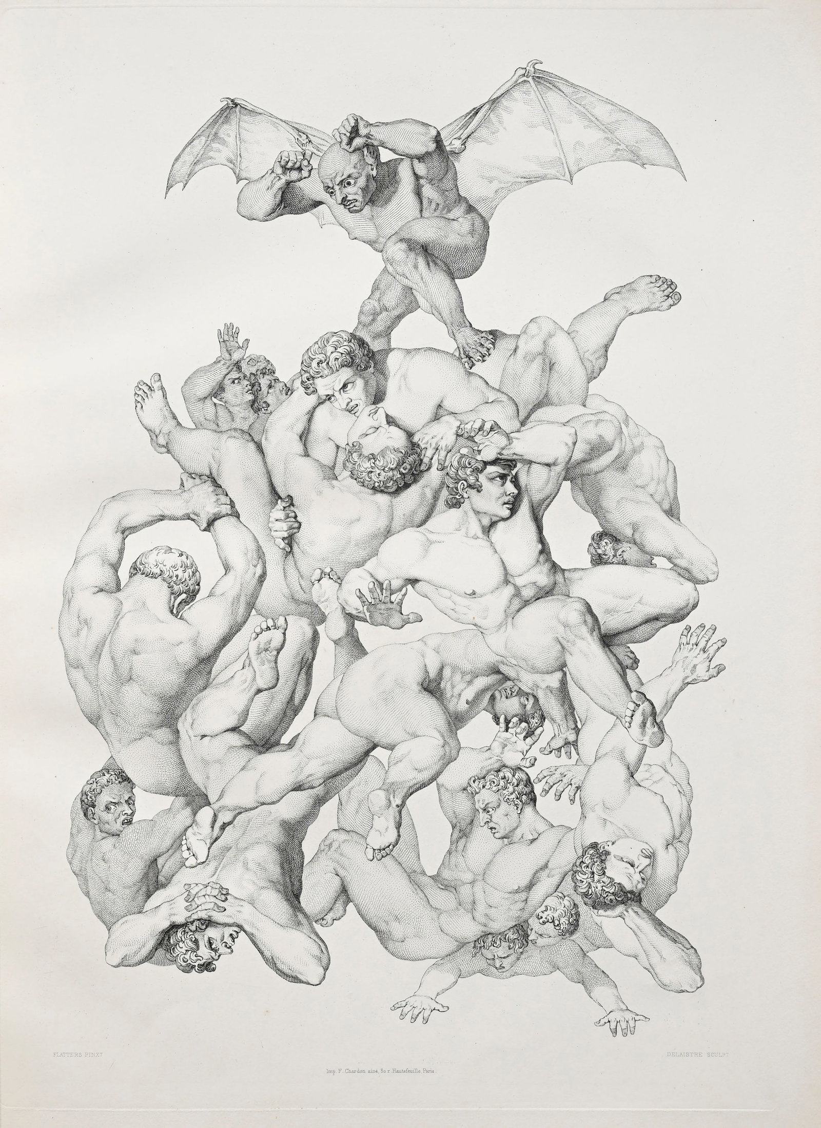 MILTON. Le Paradis Perdu. Paris, Amable Rigaud, 1863. In-folio relié plein chagrin vert olive,  - 2