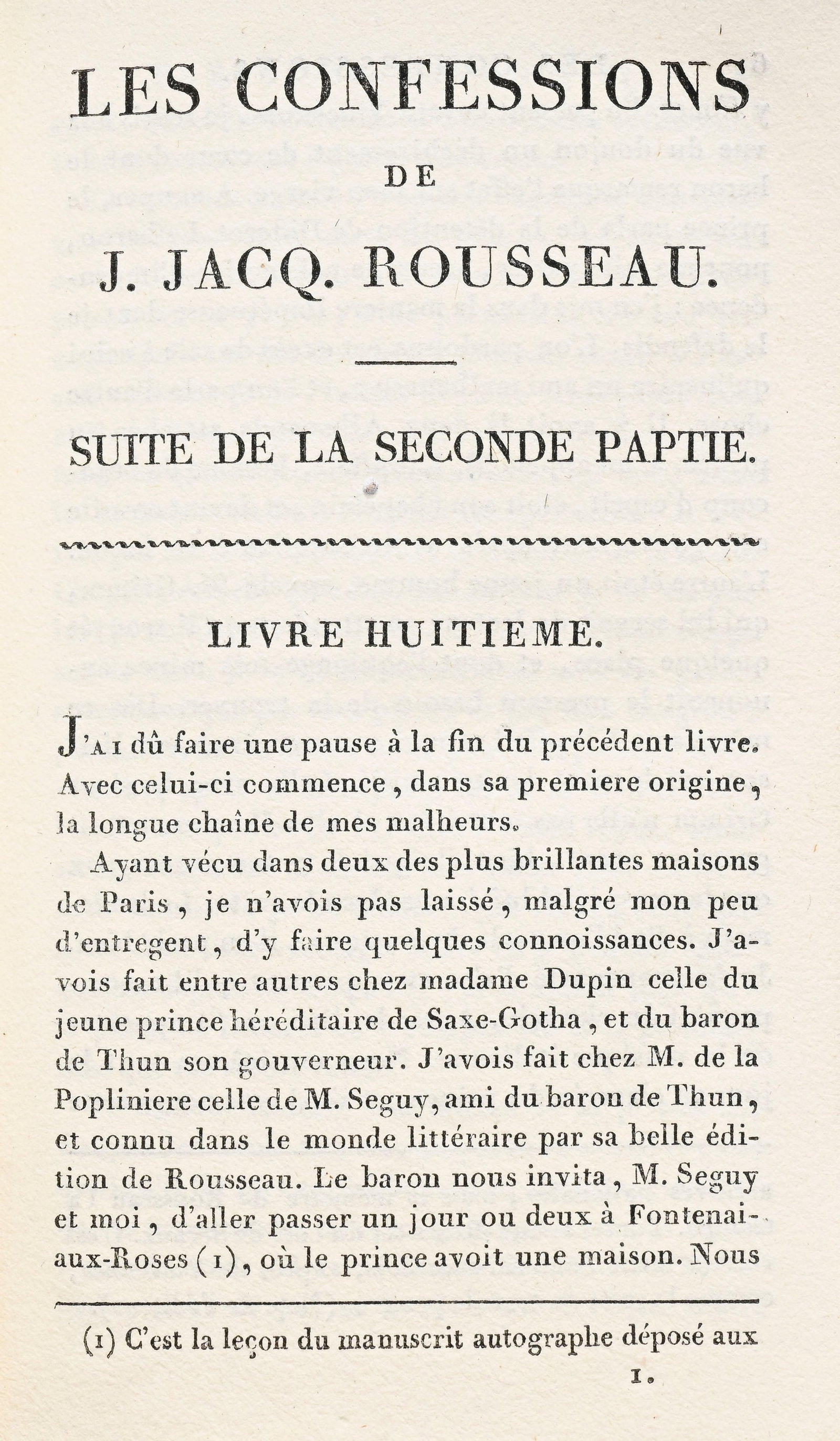 \[RELIURE\]. ROUSSEAU (Jean-Jacques). Les confessions. Édition stéréotype Paris, Dido - 4