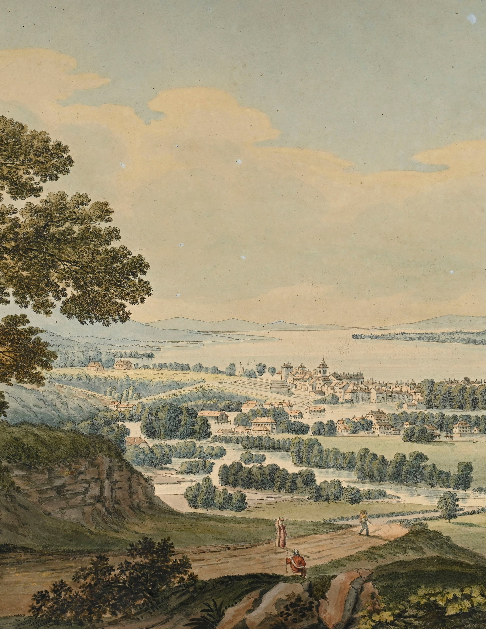 Giovanni Salucci (1769-1845), Vue de la Ville de Genève et de ses environs, 1816, gravure rehau - 3