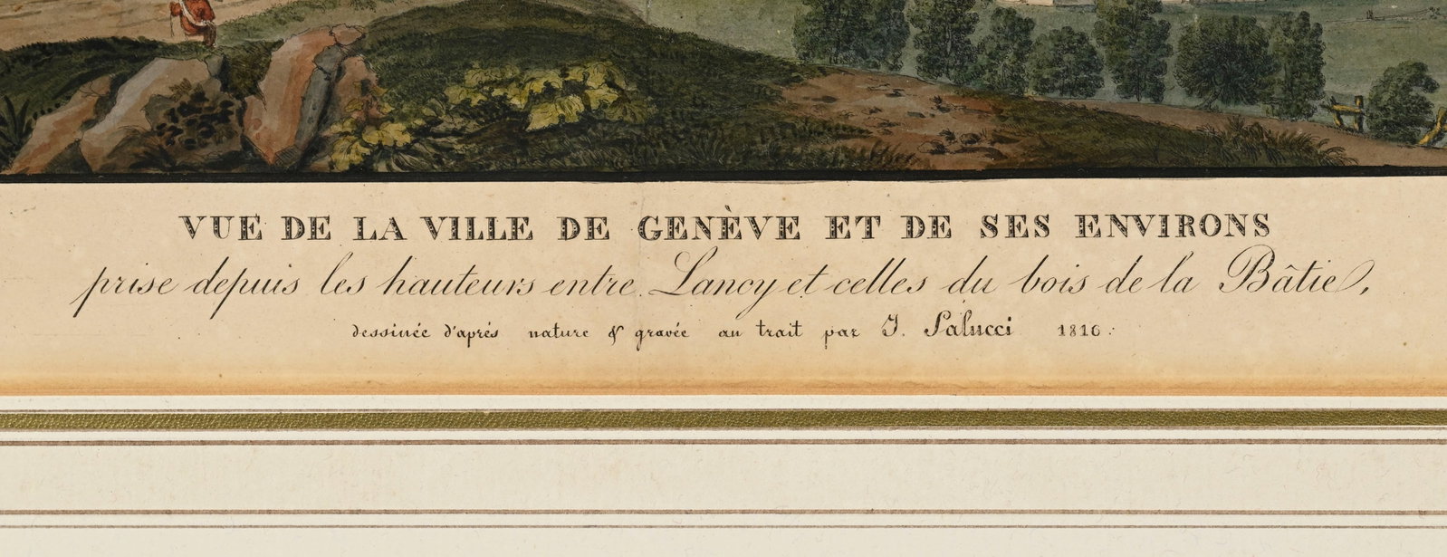 Giovanni Salucci (1769-1845), Vue de la Ville de Genève et de ses environs, 1816, gravure rehau - 5
