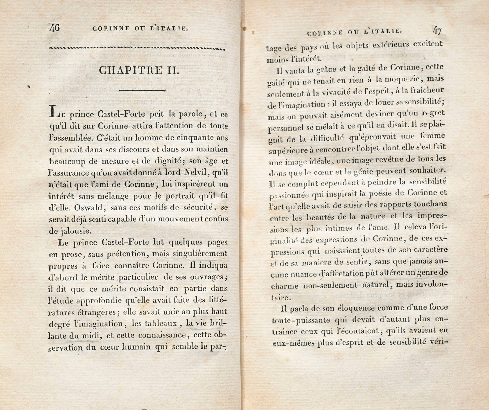 STAEL (Germaine Necker, dite madame de). Corinne ou L'Italie. Paris, A la librairie Stéréo - 2