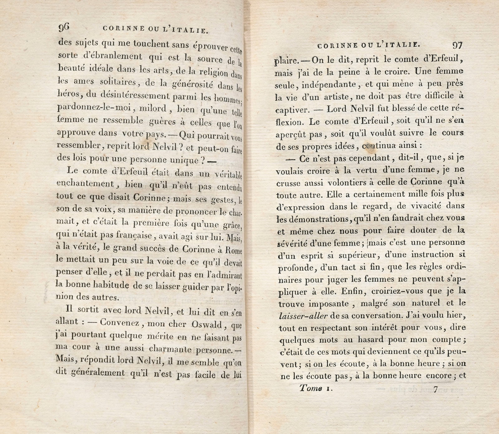 STAEL (Germaine Necker, dite madame de). Corinne ou L'Italie. Paris, A la librairie Stéréo - 4