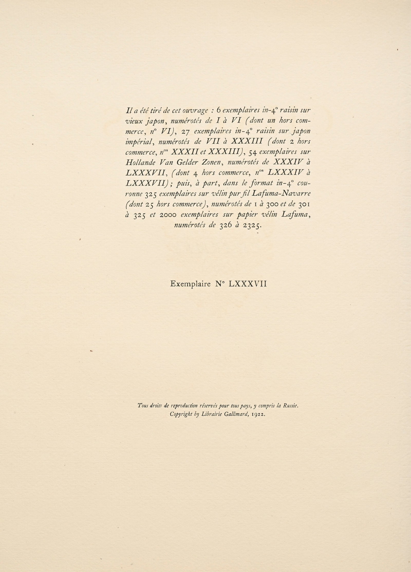 VALÉRY (Paul). Charmes ou Poèmes. Paris, Éditions de la Nouvelle Revue Française - 3