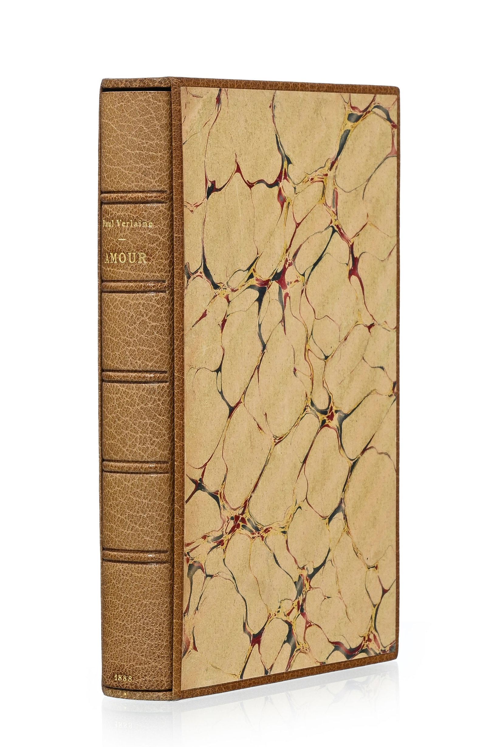 VERLAINE (Paul). Amour. Paris, Léon Vanier, 1888. In-12 relié plein maroquin chameau, dos  - 3