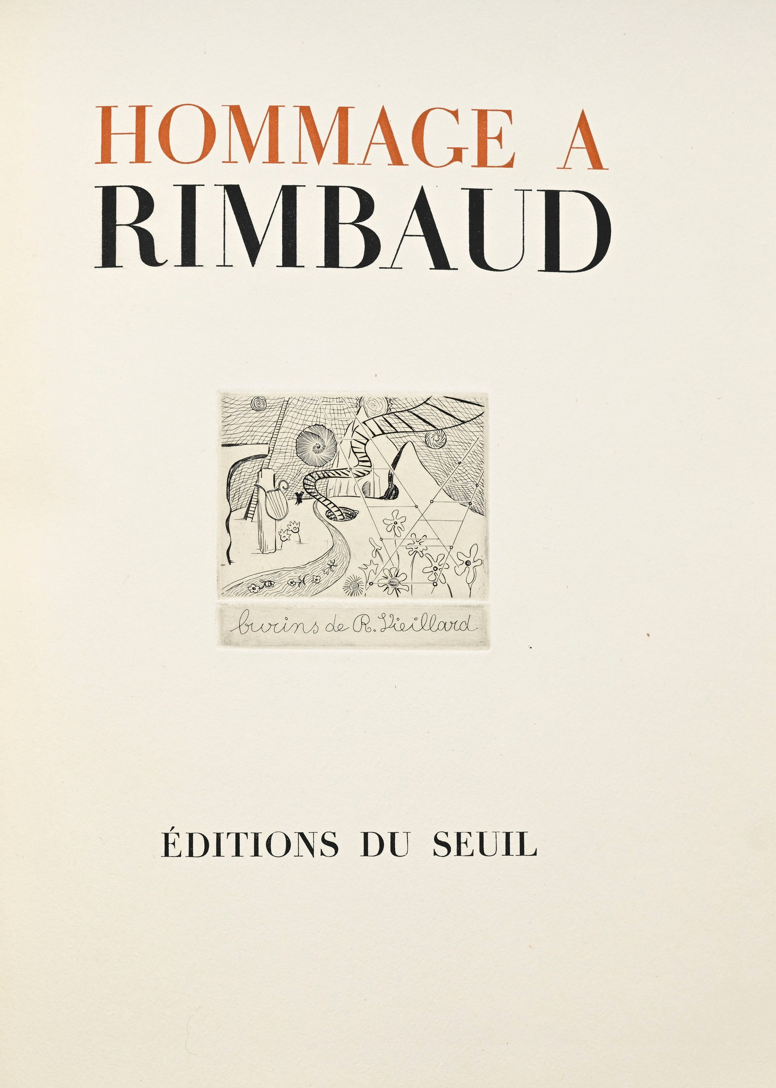 VIEILLARD (Roger). Hommage à Rimbaud. Paris, Éditions du Seuil, s.d. \[1945\]. In-4°  (1 of 4)
