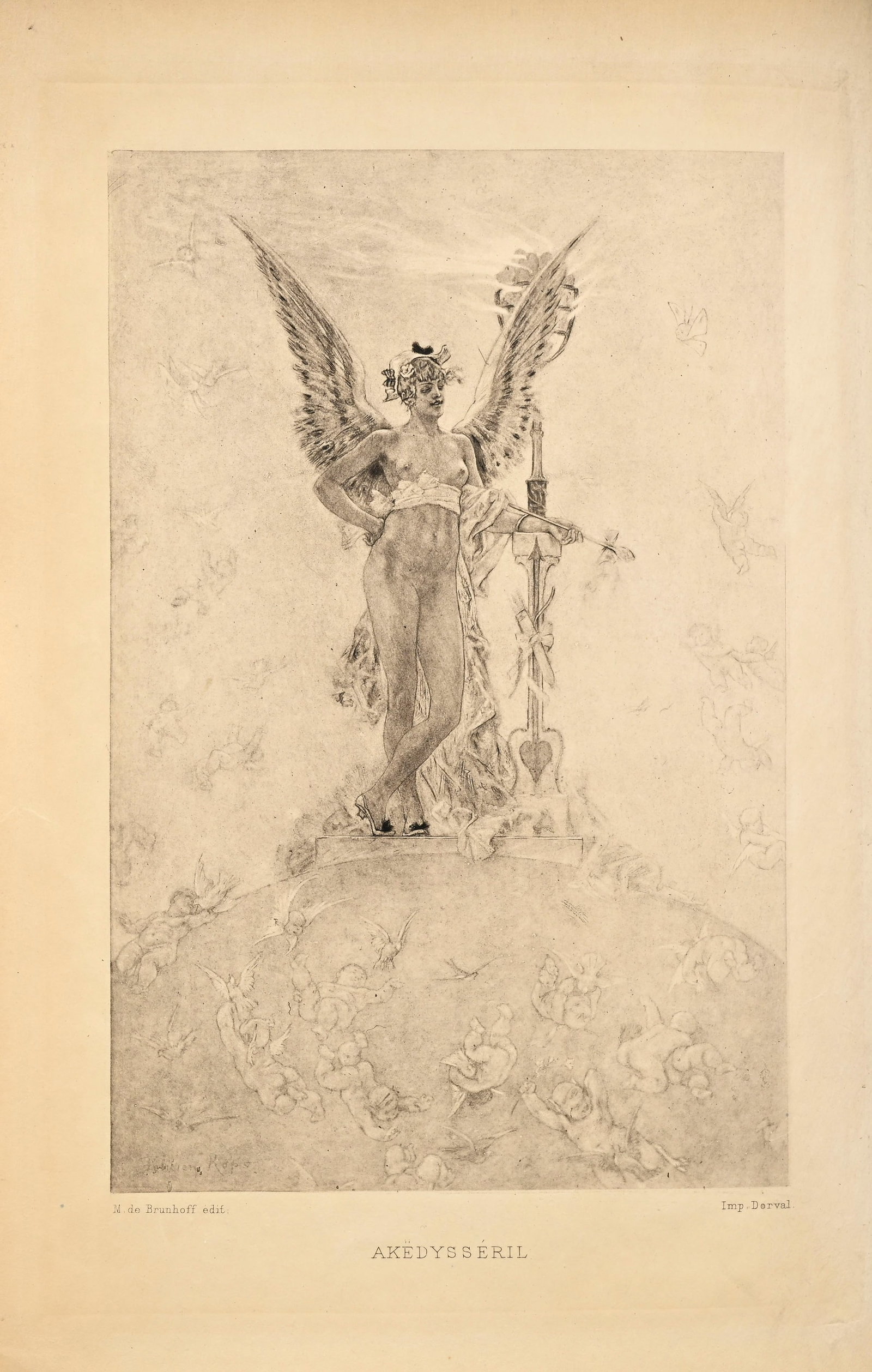 VILLIERS de L'ISLE-ADAM (Auguste de). Akëdysséril. Paris, M. de Brunhof, 1886\. Grand in-8 (1 of 7)