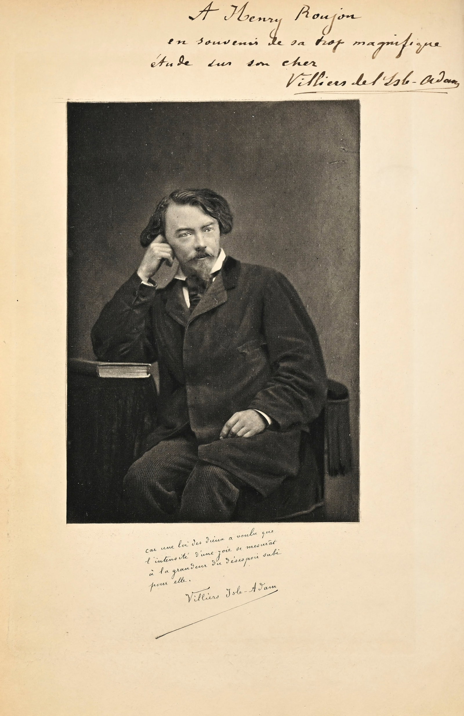 VILLIERS de L'ISLE-ADAM (Auguste de). Akëdysséril. Paris, M. de Brunhof, 1886\. Grand in-8 - 3