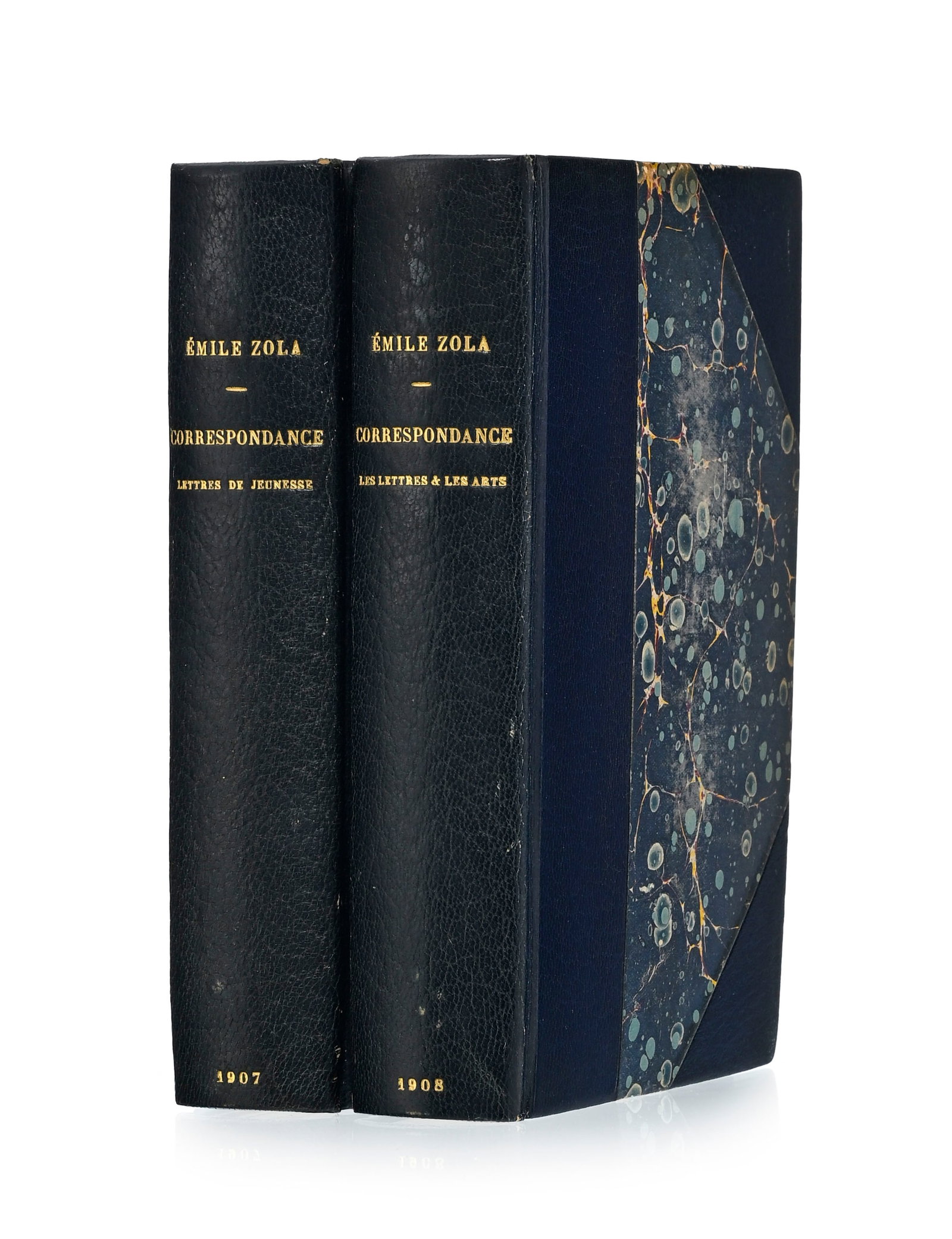 ZOLA (Emile). Correspondance. Lettres de jeunesse. Les Lettres et les arts. Paris, Charpentier, 1907 (1 of 3)