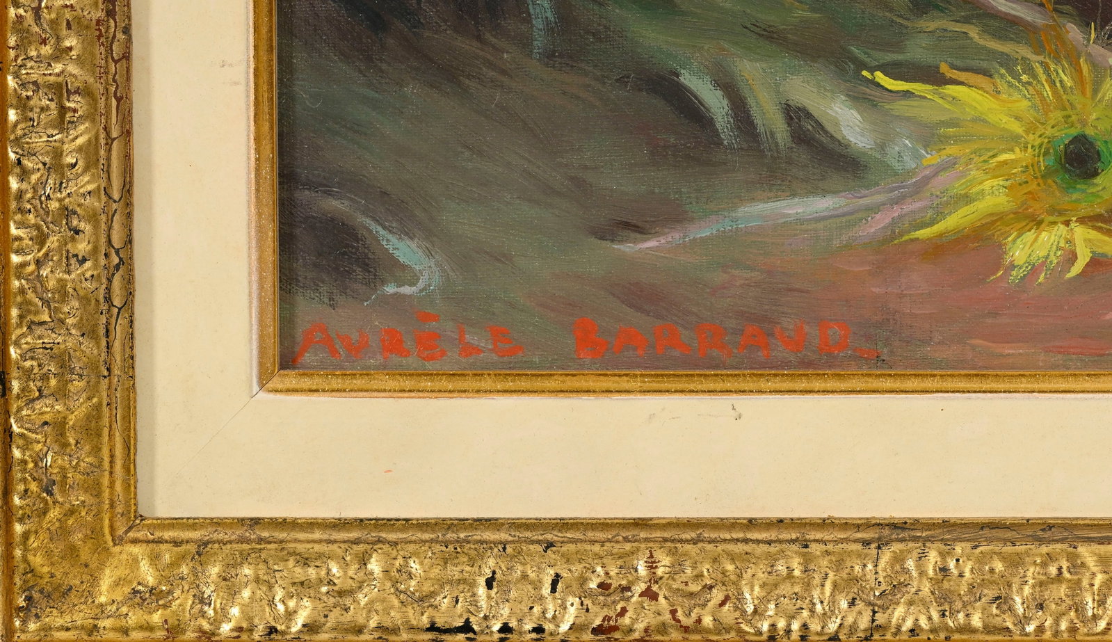 Aurèle René Barraud (1903-1969), Bouquet de chrysanthèmes et théière en cui - 4