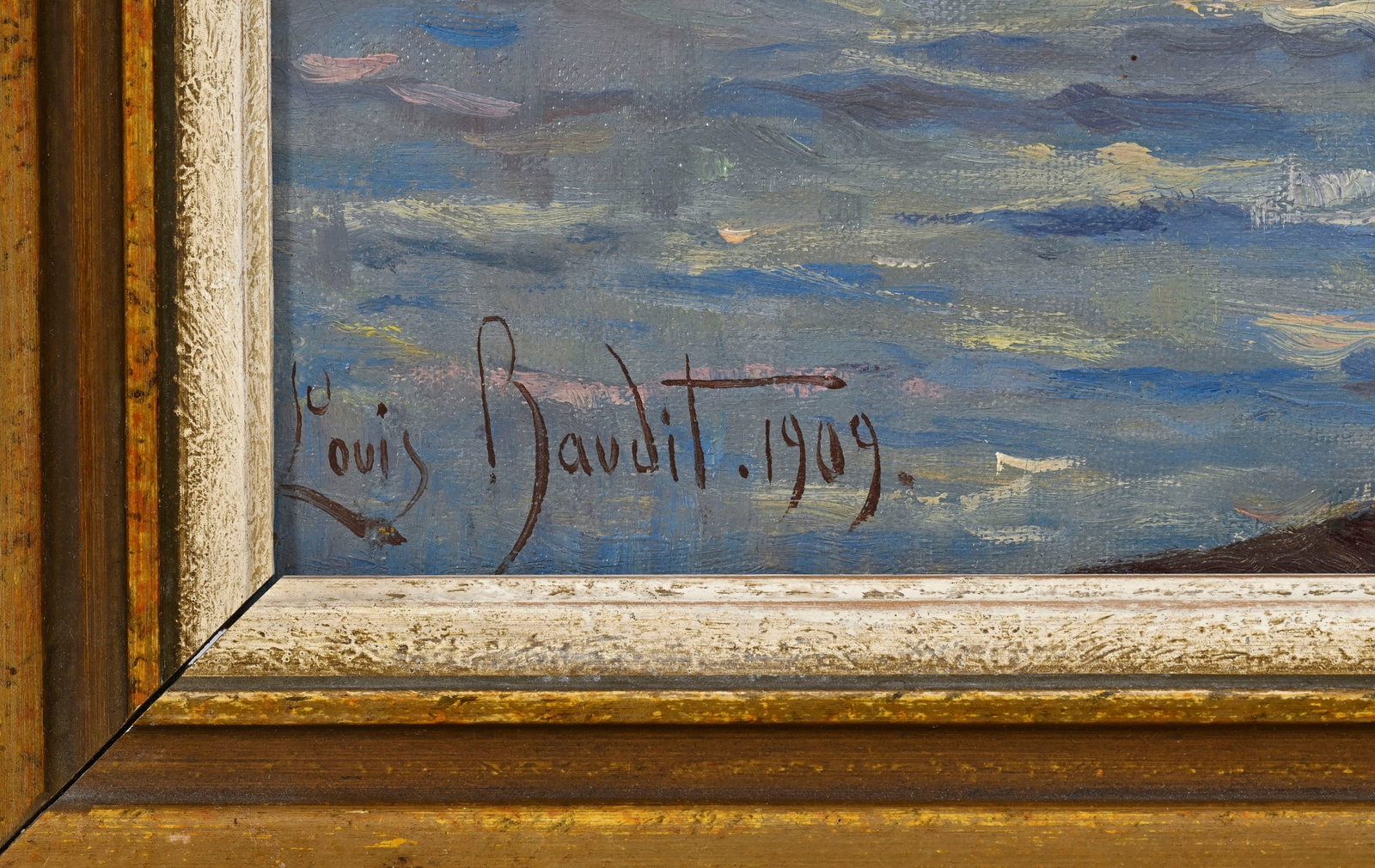 Louis Amédée Baudit (1870-1960), "La pointe de Fénalet, lac Léman", 1909, huile  - 4