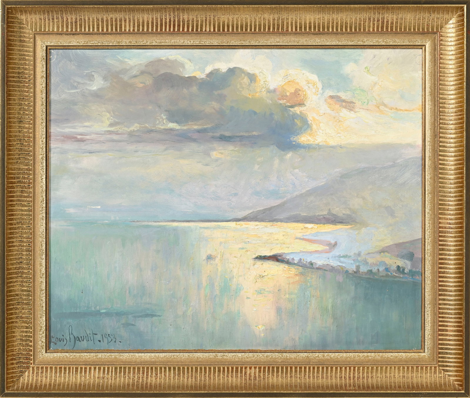 Louis Amédée Baudit (1870-1960), "La baie de Clarens depuis Glyon et l'ile Chartran", 1953 - 2
