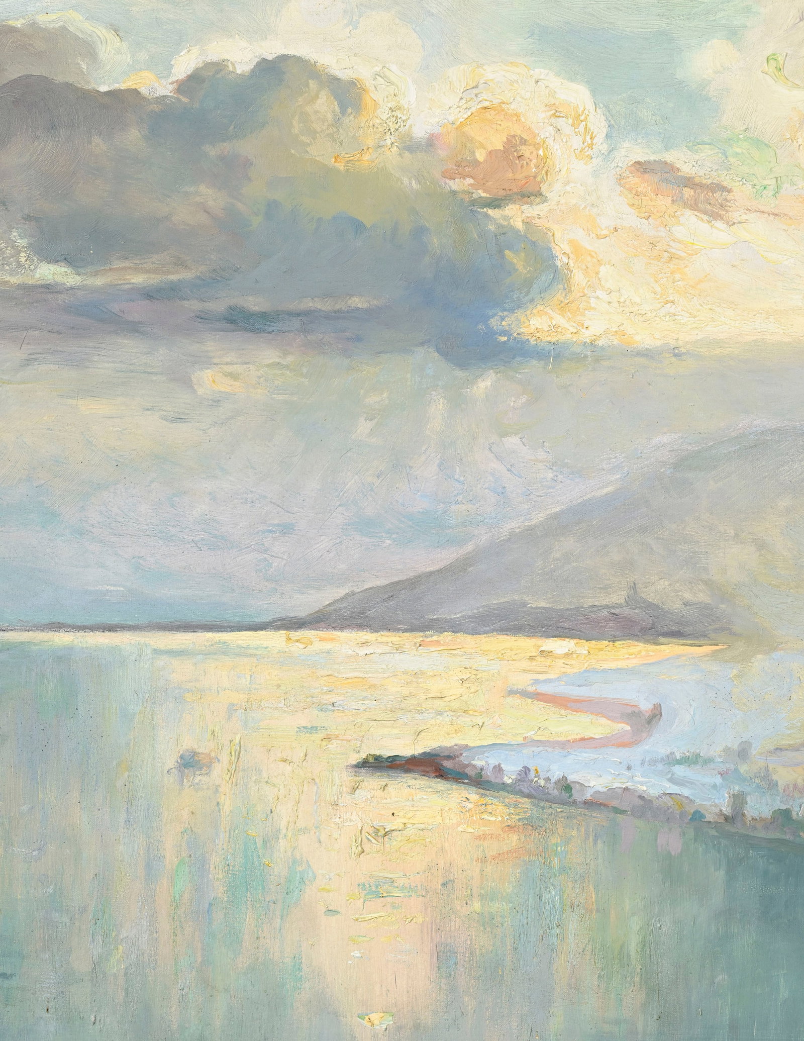 Louis Amédée Baudit (1870-1960), "La baie de Clarens depuis Glyon et l'ile Chartran", 1953 - 3