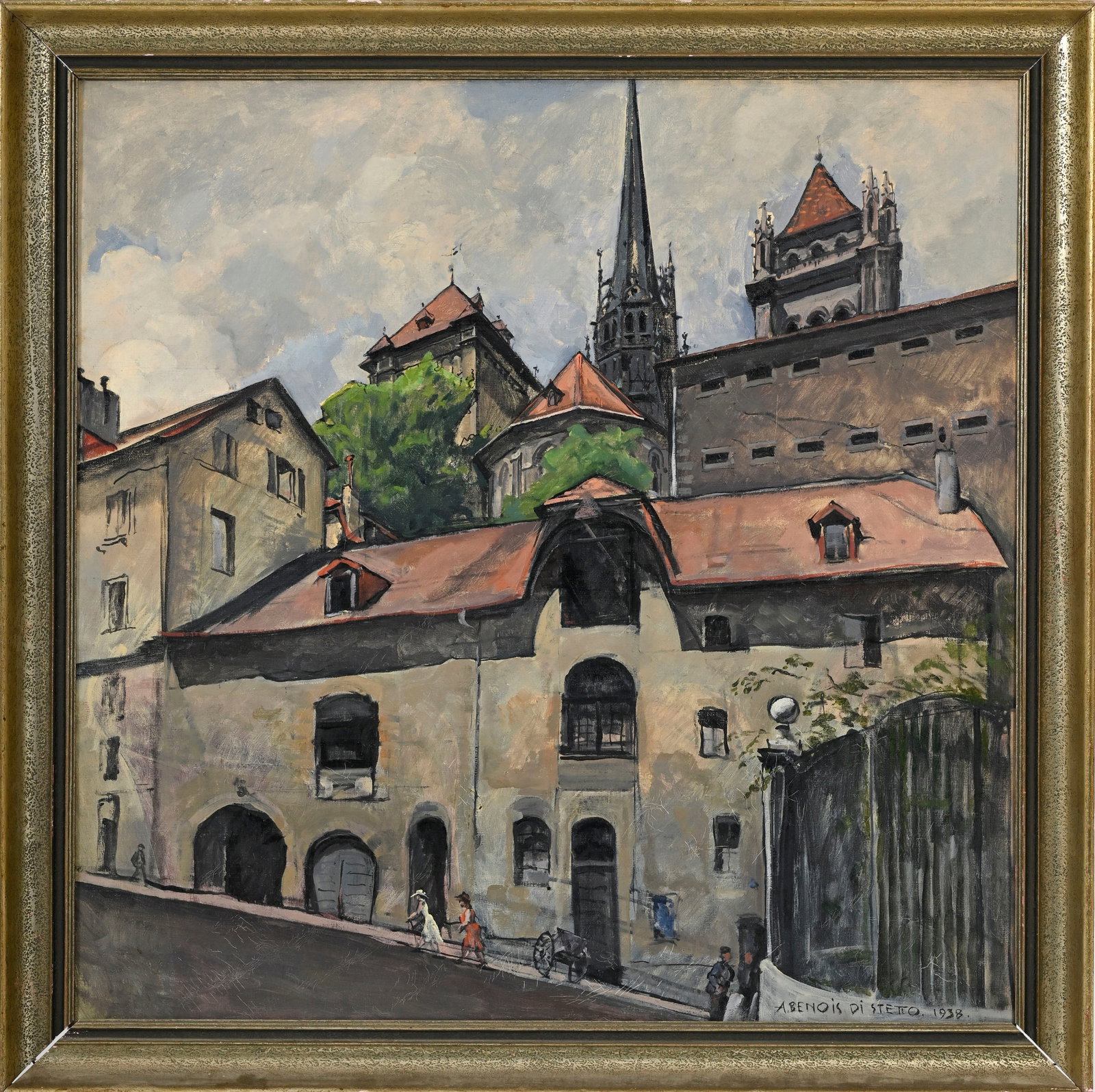 Alexander Benois di Stetto (1896-1979), Vue de la Cathédrale Saint-Pierre depuis la rue Verdain - 2