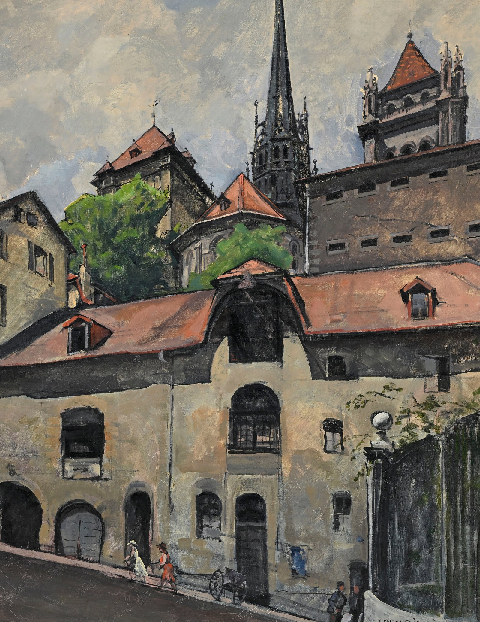 Alexander Benois di Stetto (1896-1979), Vue de la Cathédrale Saint-Pierre depuis la rue Verdain - 3