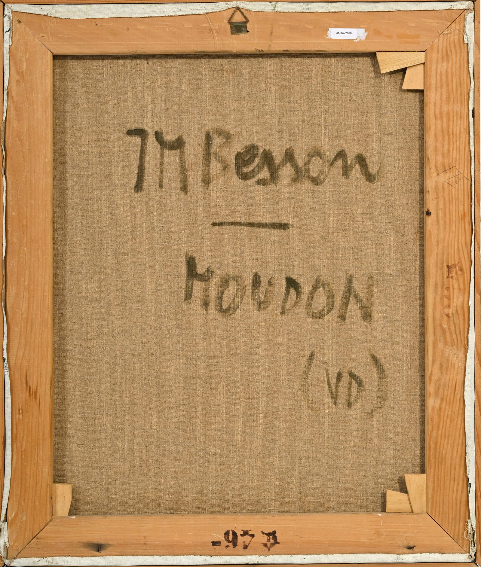 Jean-Marc Besson (1939), Nu de dos, huile sur toile, signée, contresignée et située " - 5