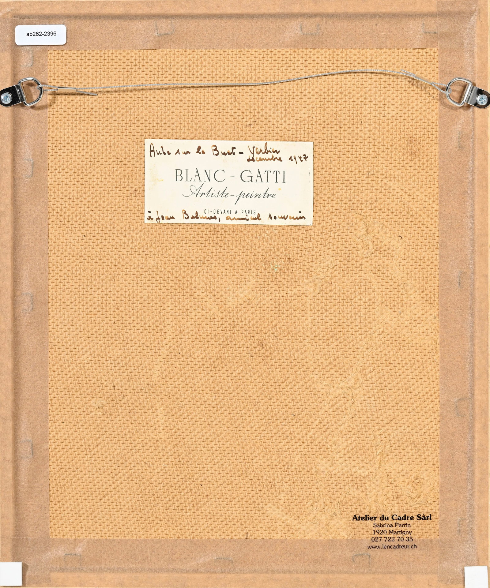 Charles Blanc-Gatti (1890-1966), "Aube sur le Buet", 1947, huile sur isorel, signée, 27x22 cm ( - 5