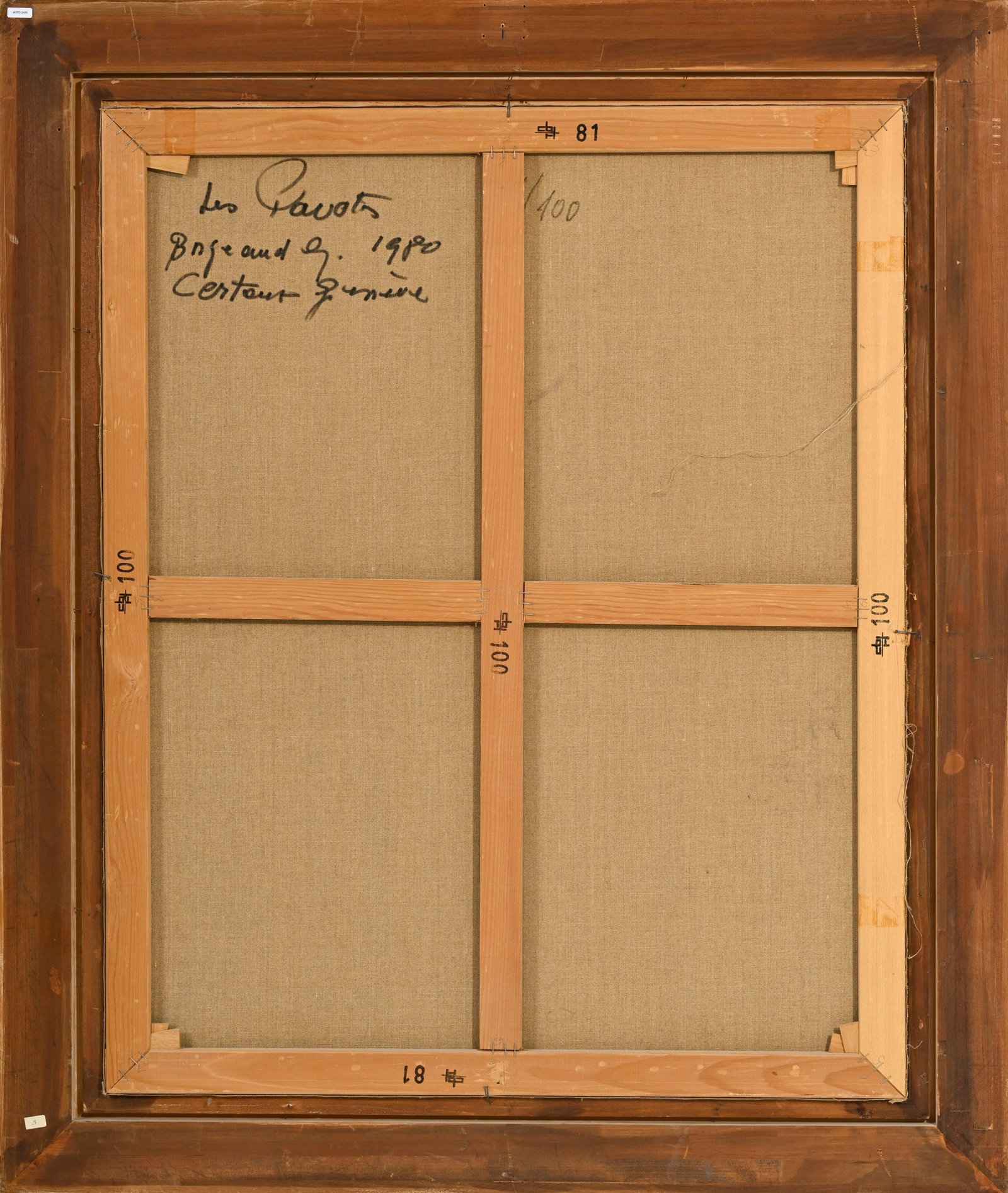 Georges Borgeaud (1914-1998), "Les pavots", 1980, huile sur toile, signée, contresignée, d - 5