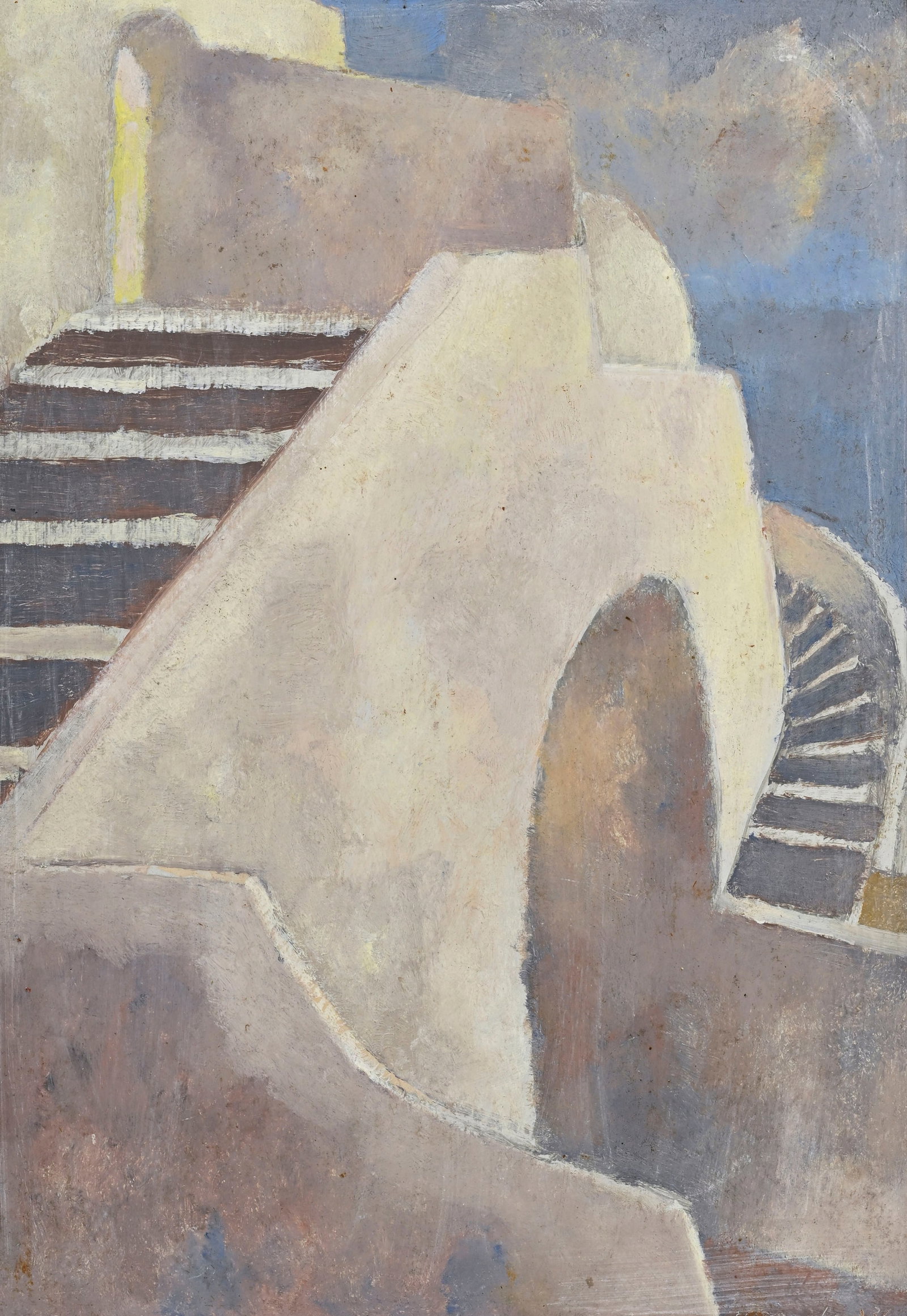 Rodolphe-Théophile Bosshard (1889-1960), "Chemin à l'Arcade", 1936, huile sur carton, sign (1 of 4)