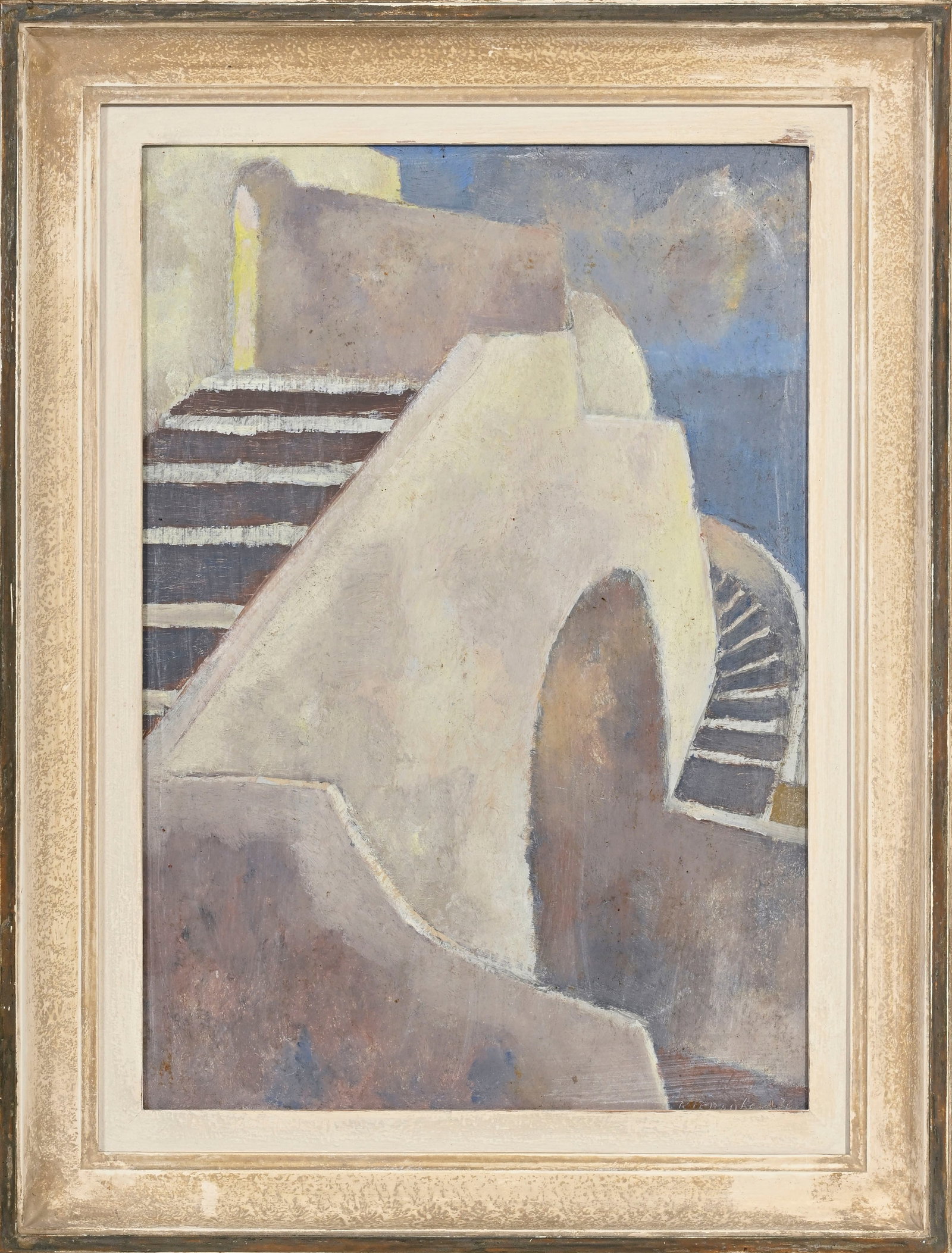 Rodolphe-Théophile Bosshard (1889-1960), "Chemin à l'Arcade", 1936, huile sur carton, sign - 2