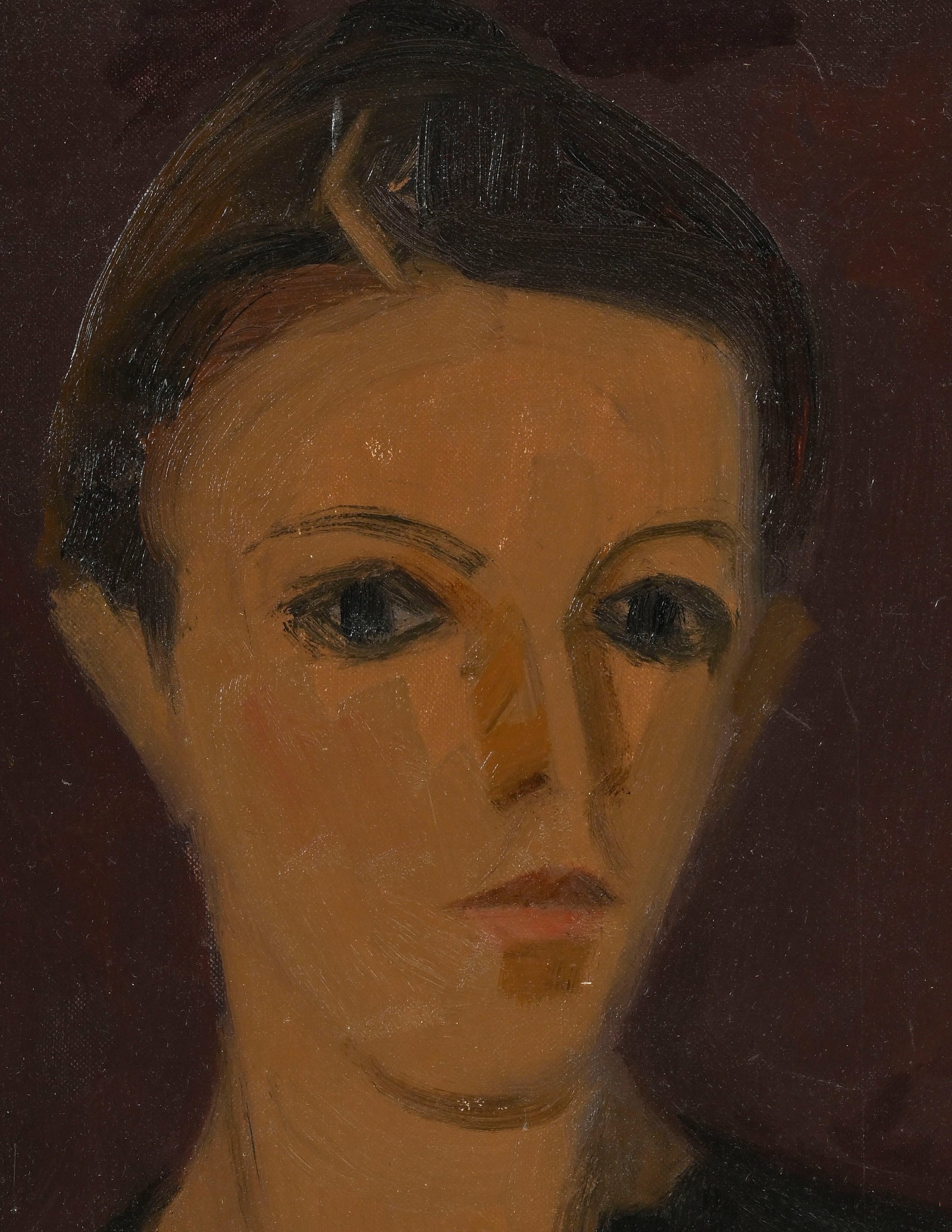 Albert Chavaz (1907-1990), Portrait d'une jeune femme, 1974, huile sur carton entoilé, sign - 3