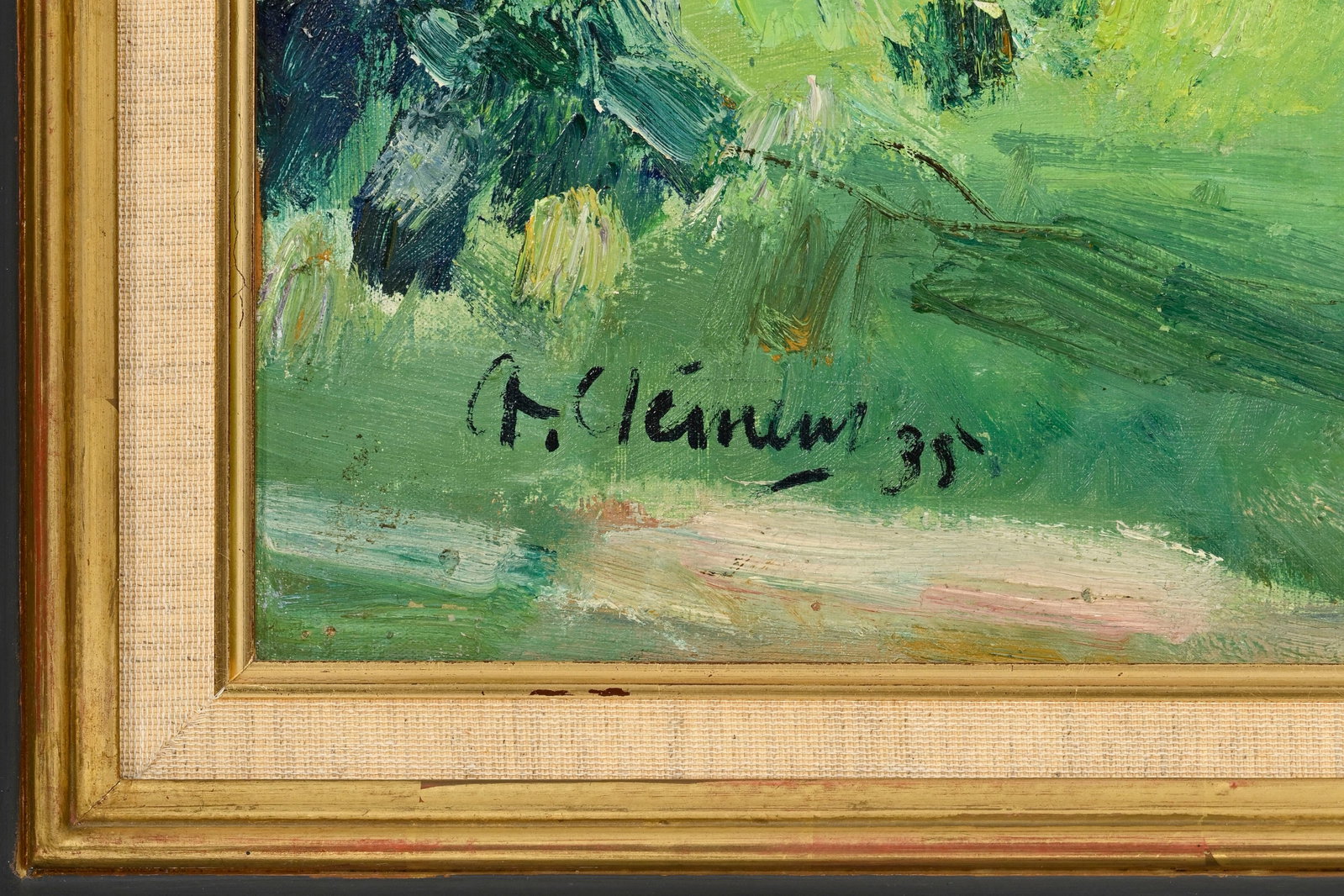 Charles Clément (1889-1972), Rencontre sur l'herbe, 1935, huile sur toile marouflée sur is - 4