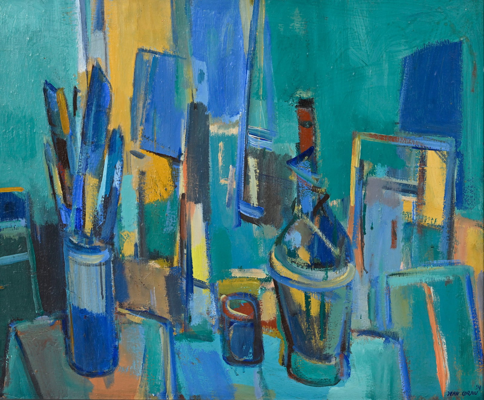 Jean Cornu (1915-2009), "La flasque", 1994, huile sur toile, signée et datée, contresign&# (1 of 5)
