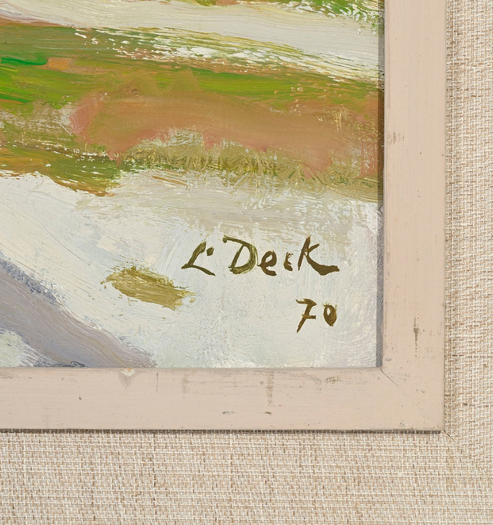 Leo Deck (1908-1997), Paysage de fin d'hiver, 1970, huile sur panneau, signée et datée, an - 4