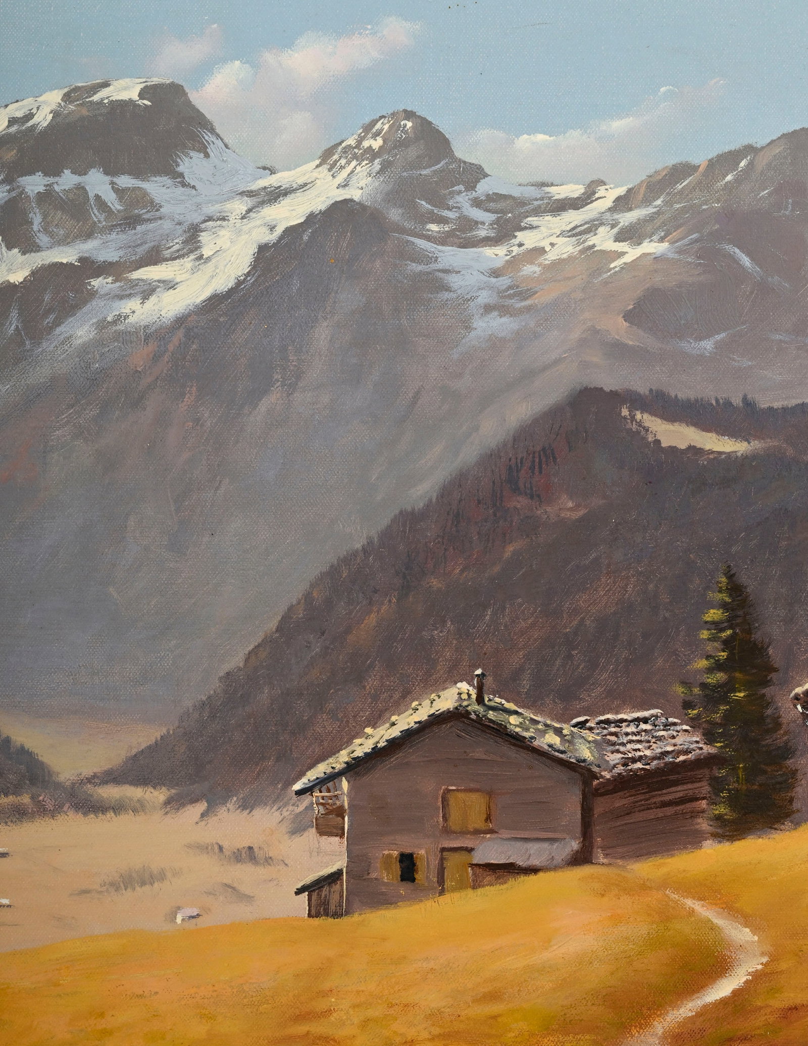 Eugène Devaud de Madelin (1906-1992), "Diablerets pris en montant ver le Col du Pillon", huile  - 2