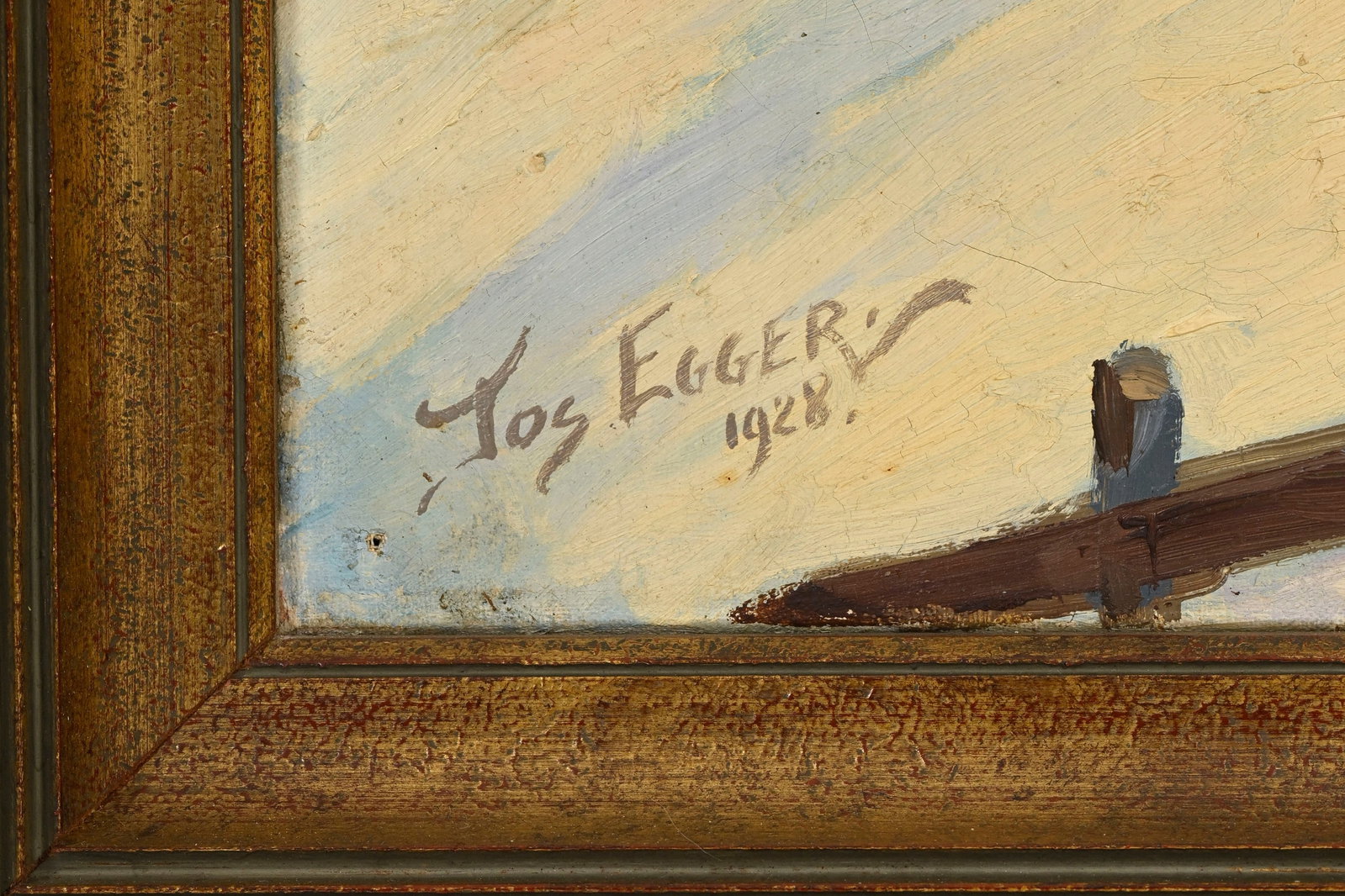 Joseph Egger (1898-1969), Chalets sous la neige, 1928, huile sur toile, signée et datée, 5 - 4