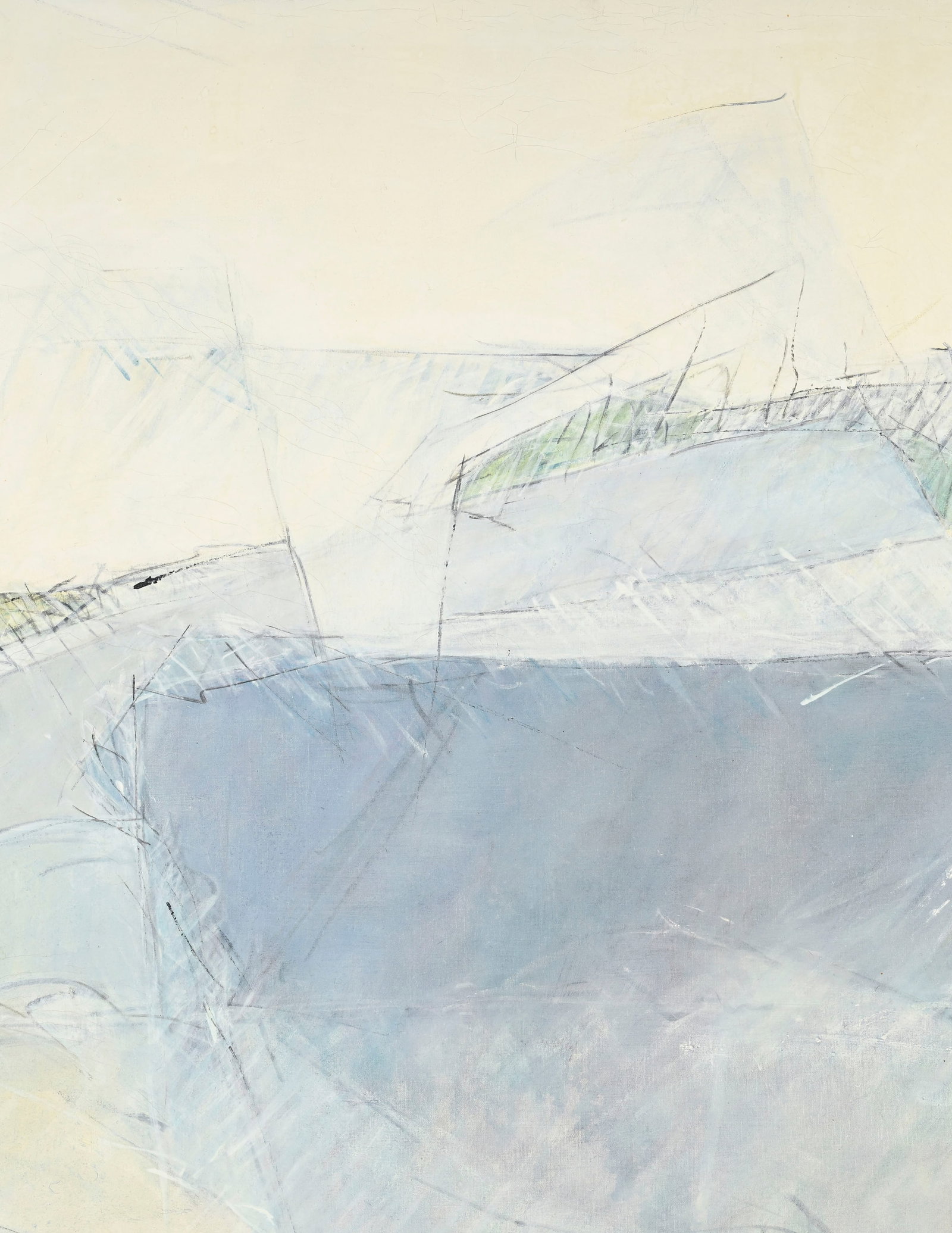 François Gay (1940), "Grey Land"_,_ mars 1973_,_ huile sur toile, monogrammée et daté - 3