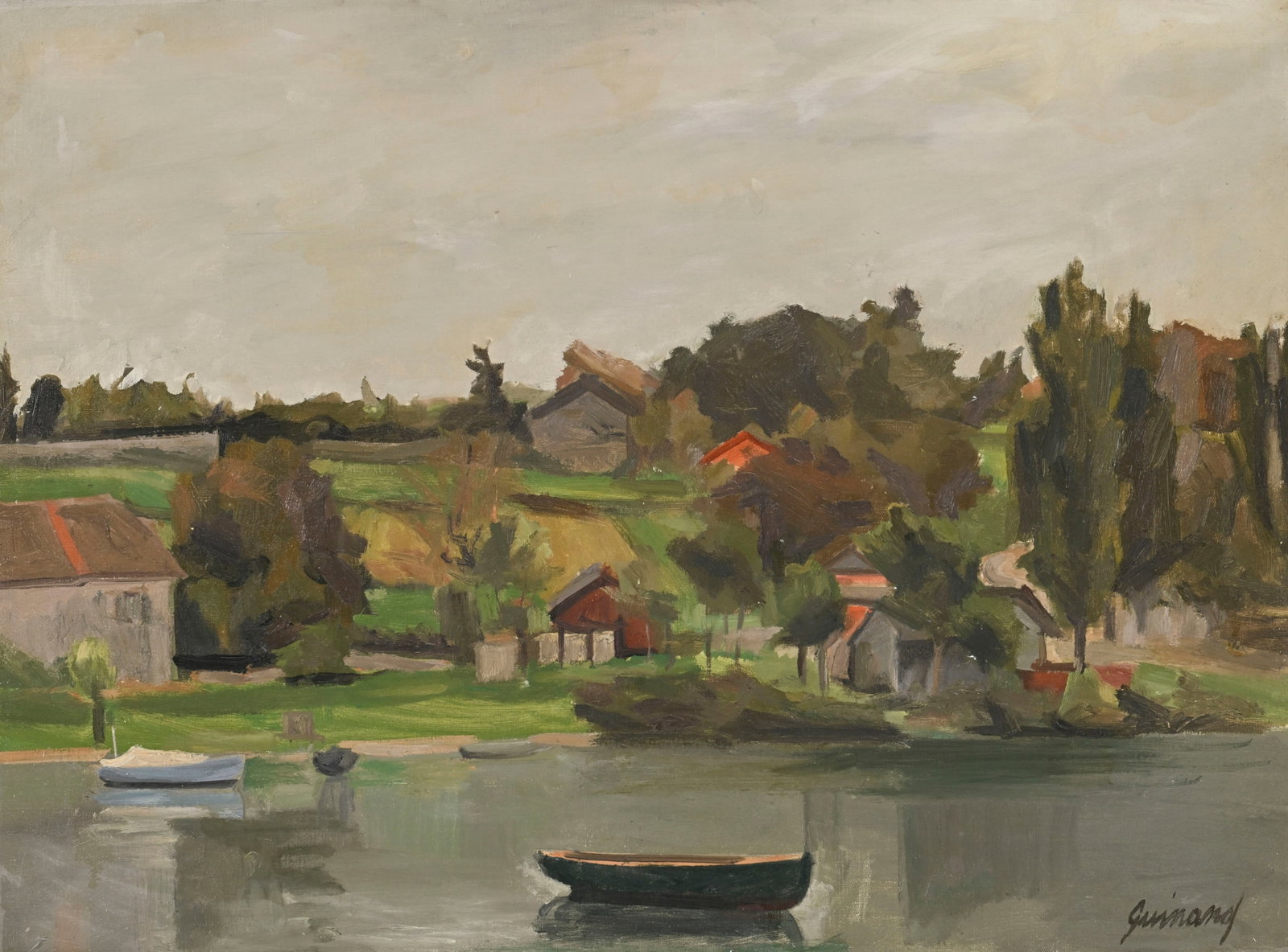 René Guinand (1892-1983), "Paysage à la Belotte", huile sur toile, signée, 60,5x81,5  (1 of 5)