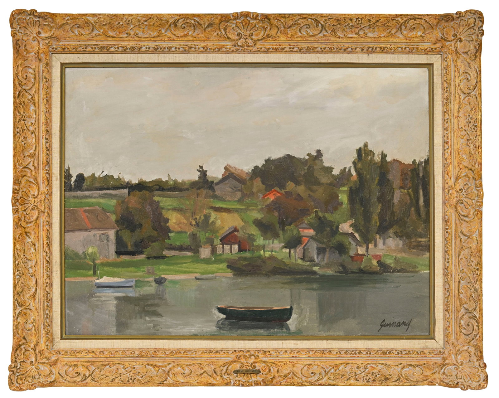 René Guinand (1892-1983), "Paysage à la Belotte", huile sur toile, signée, 60,5x81,5  - 2