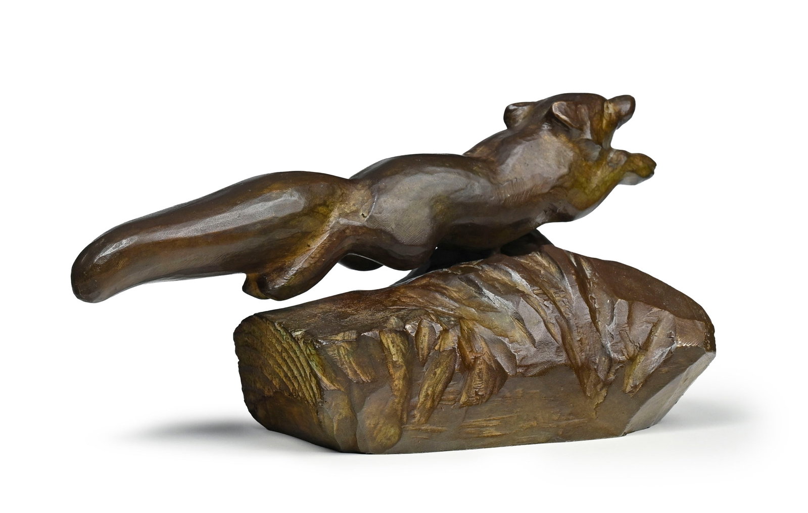 Robert Hainard (1906-1999), Renard bondissant, 1987, sculpture en bronze, signée et numéro - 2