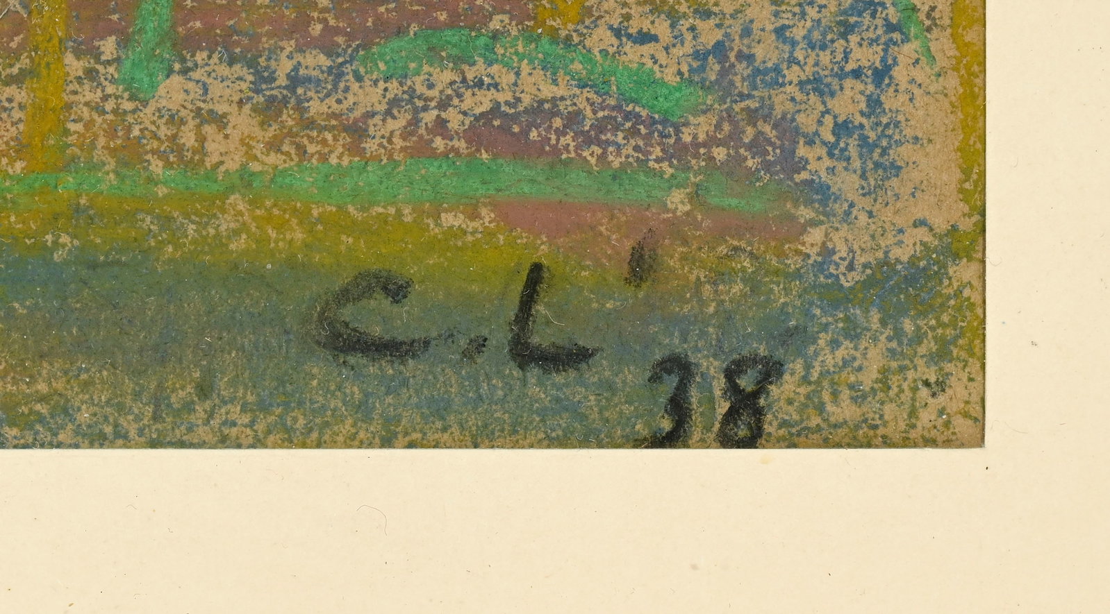 Charles L'Eplattenier (1874-1946), Paysage lacustre, 1938, pastel sur papier, monogrammé et dat - 4