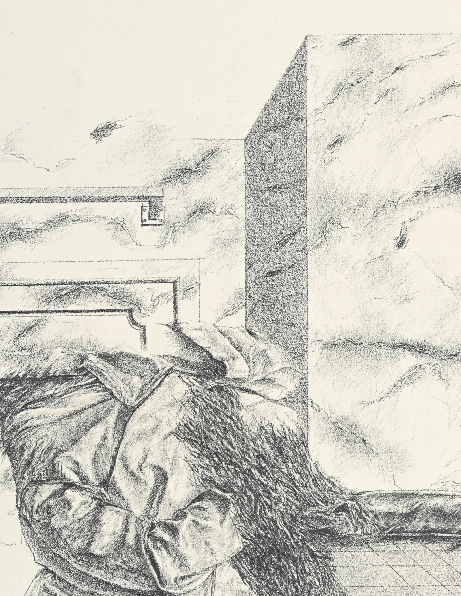 Jean Lecoultre (1930-2023), Composition, 1978, crayon sur papier, signé et daté, 52x37,5 c - 3