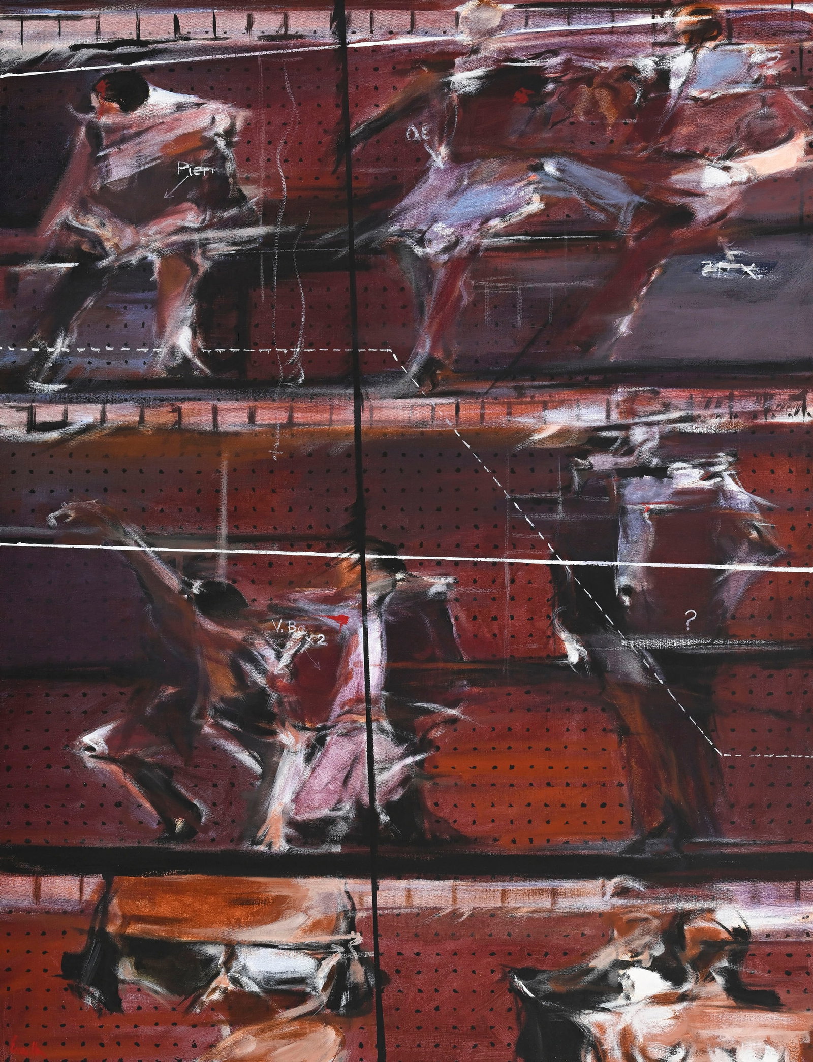 Jean Lecoultre (1930-2023), "Reverrons-nous nos chers disparus ?", 1964, acrylique sur toile, sign&# (1 of 5)