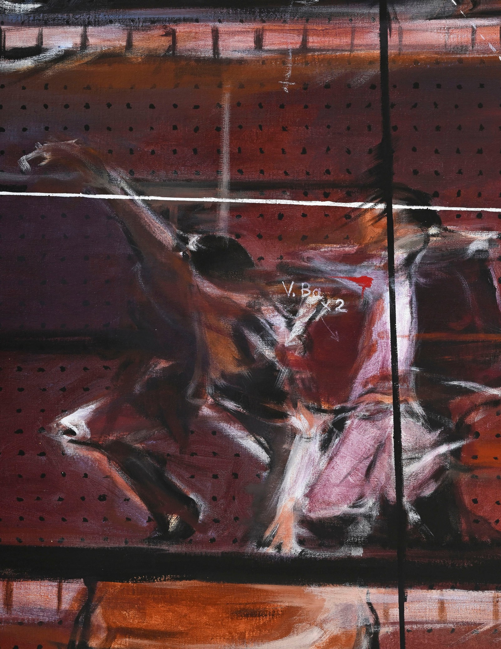 Jean Lecoultre (1930-2023), "Reverrons-nous nos chers disparus ?", 1964, acrylique sur toile, sign&# - 4