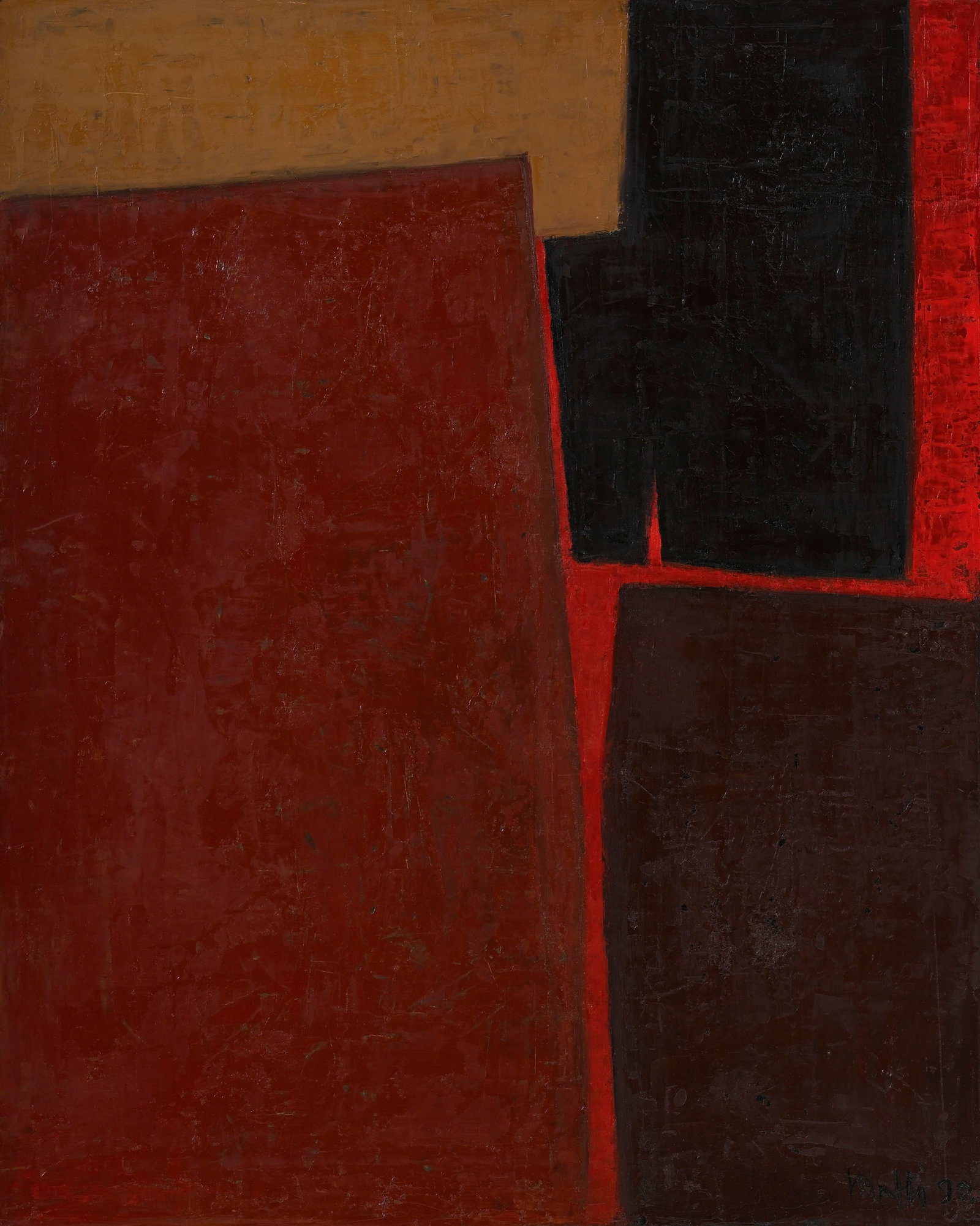 Walter Mafli (1915-2017), Composition, 1992, huile sur toile, signée et datée, 81x65 cm (1 of 5)