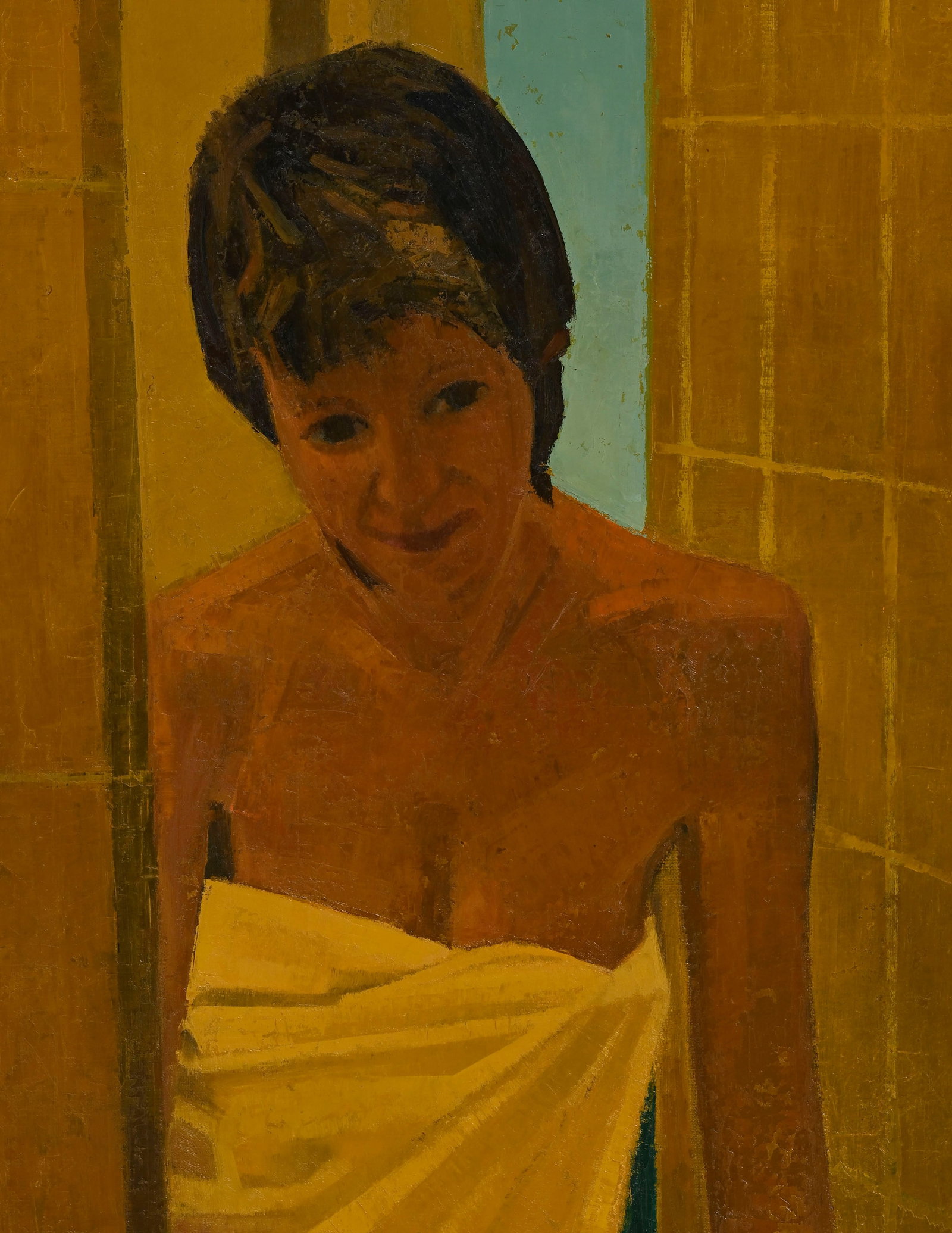 Walter Mafli (1915-2017), "Miroir", 1985, huile sur toile, signée et datée, 130x60 cm - 3