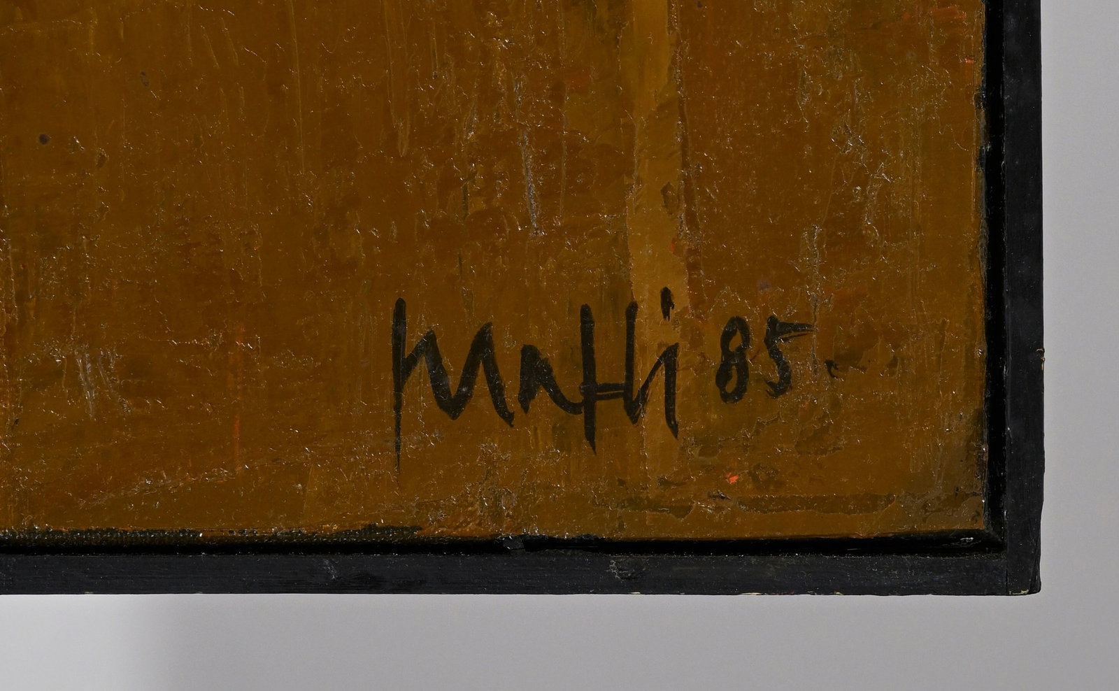 Walter Mafli (1915-2017), "Miroir", 1985, huile sur toile, signée et datée, 130x60 cm - 4